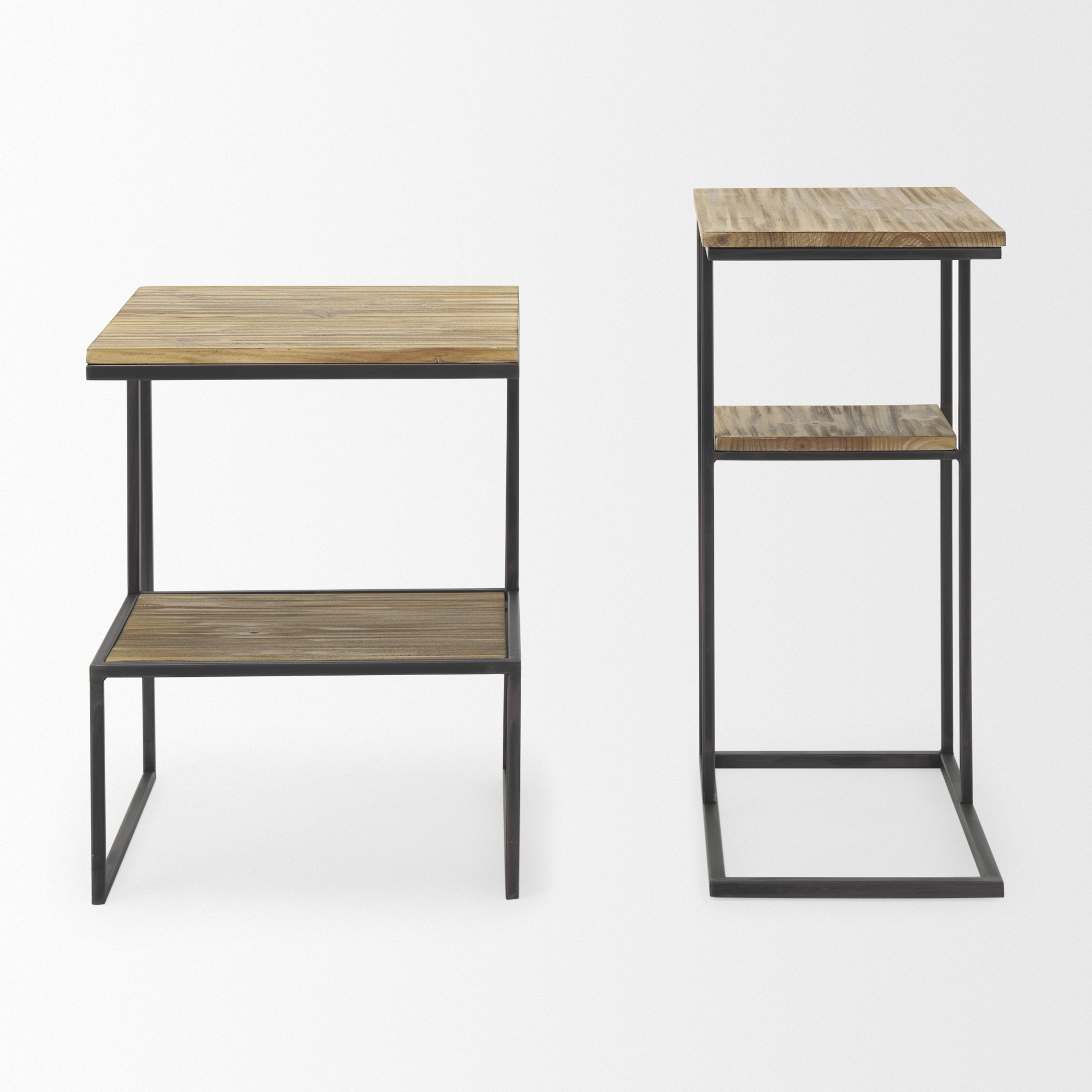 Mercana Ronin Square Accent Table - Brown, Wood
