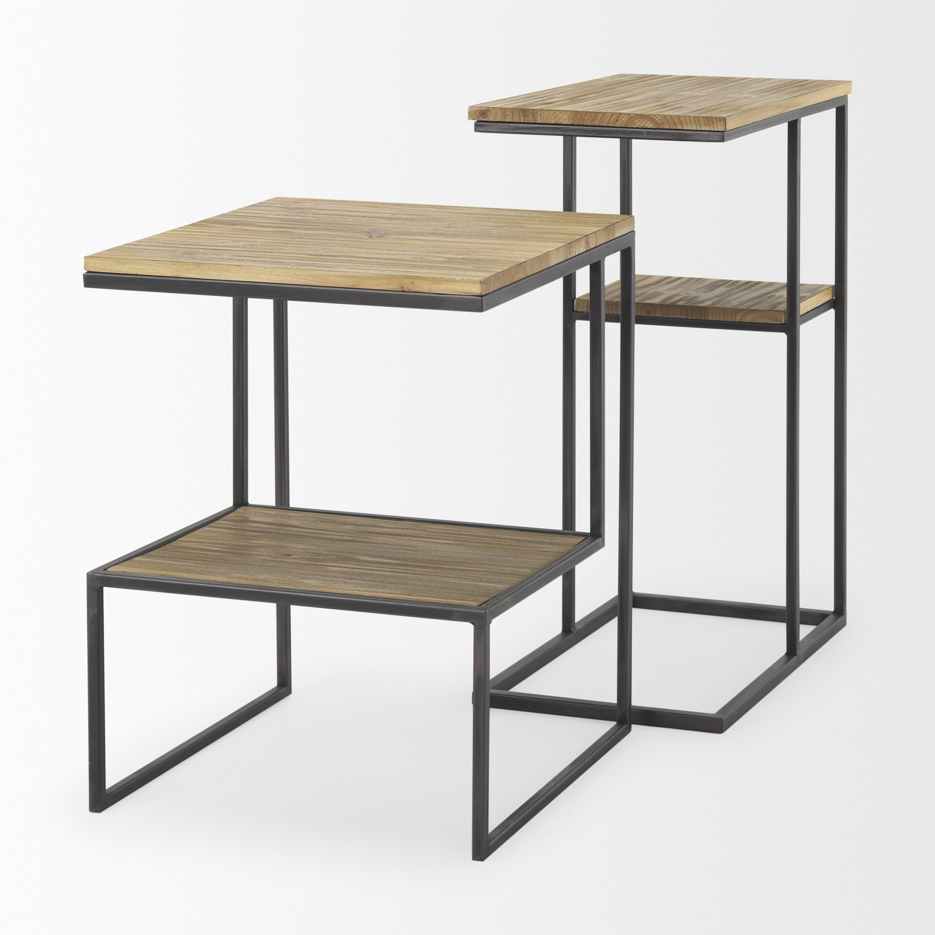 Mercana Ronin Square Accent Table - Brown, Wood