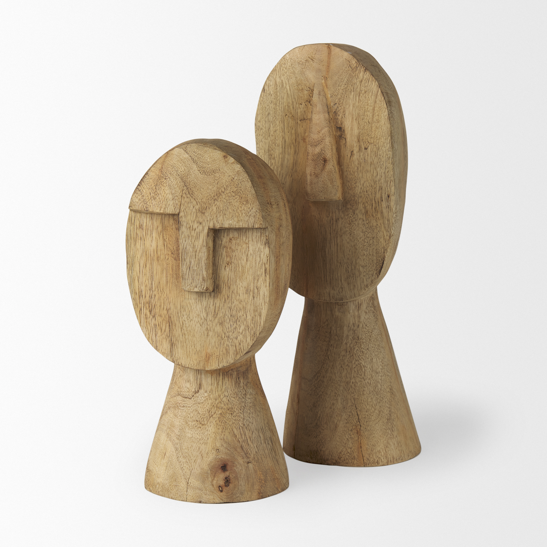 Mercana Ivan Medium Sculpture - Brown, Wood