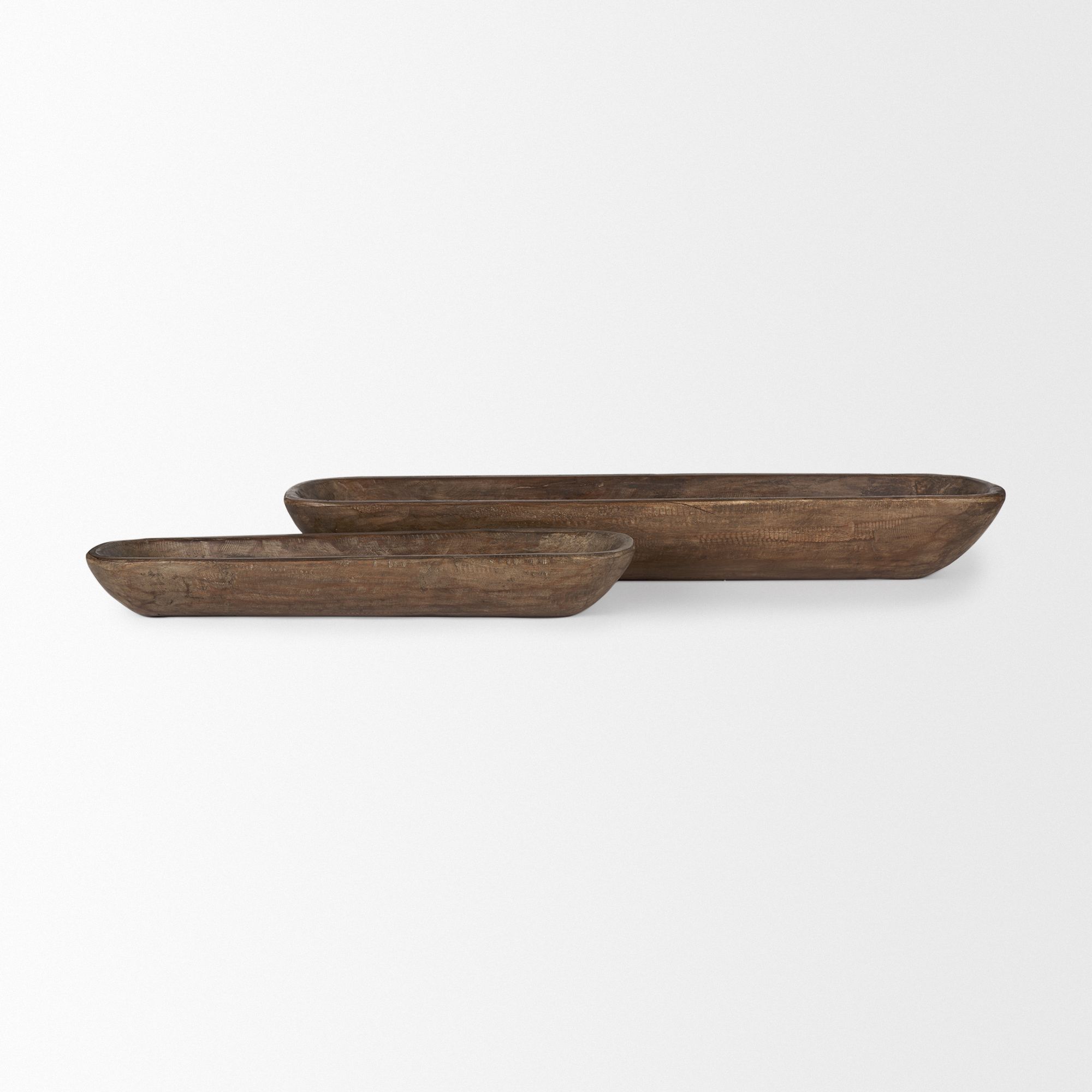 Mercana Athena Reclaimed Wood Trays (Set of 2) - Brown