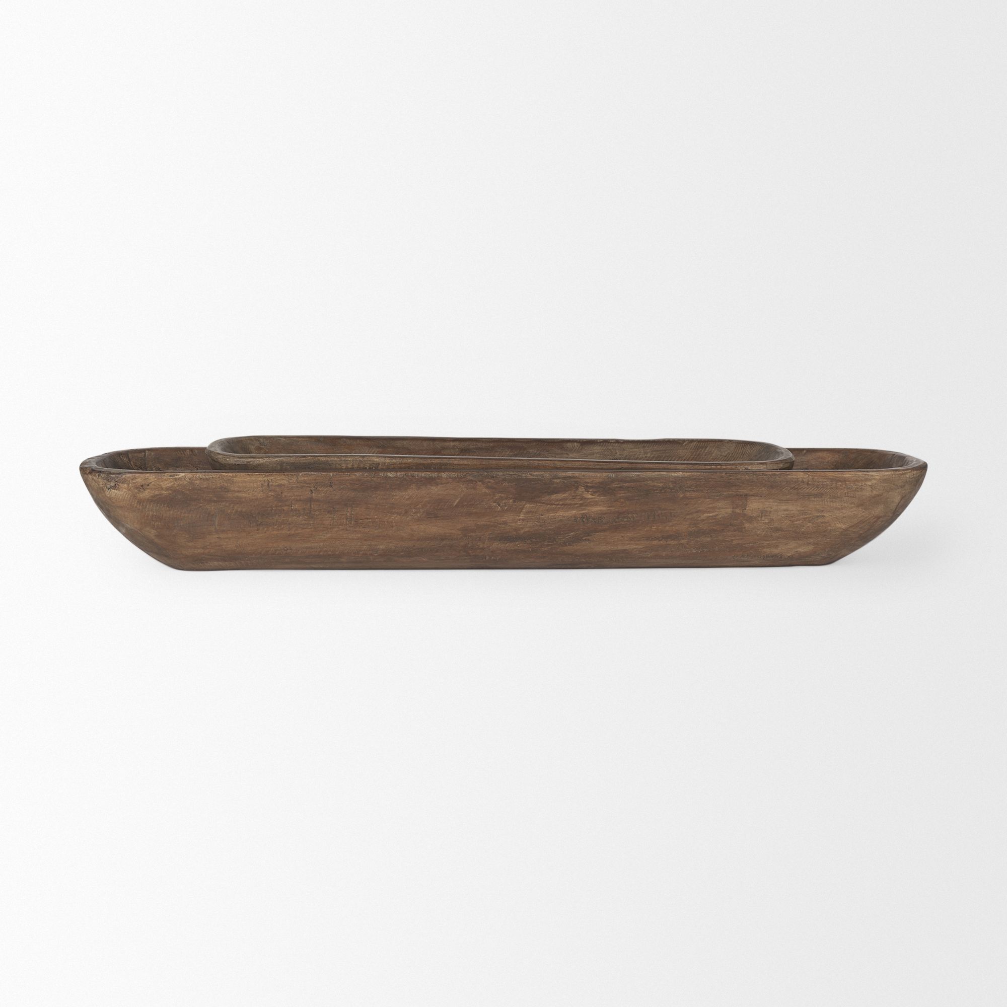 Mercana Athena Reclaimed Wood Trays (Set of 2) - Brown