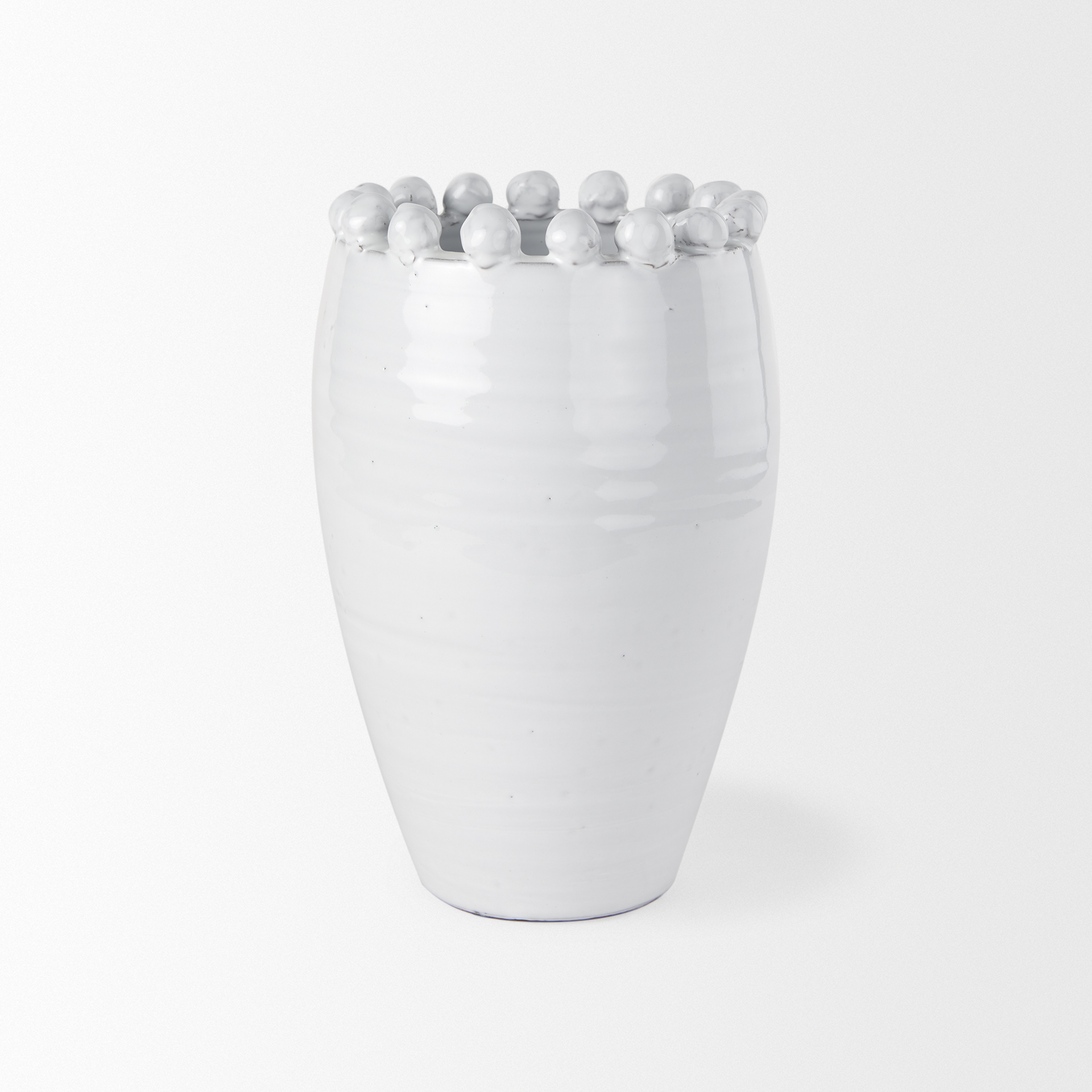 Mercana Basin Medium Vase - White, Ceramic