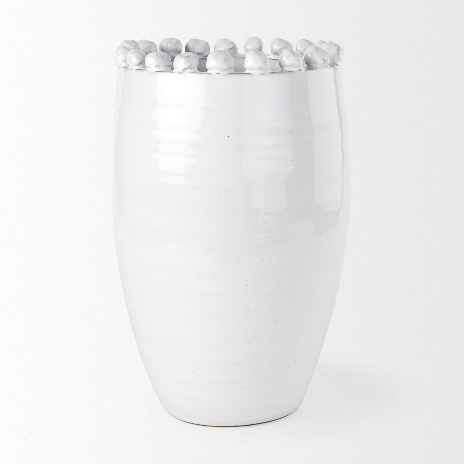 Mercana Basin Large Vase - White, Ceramic