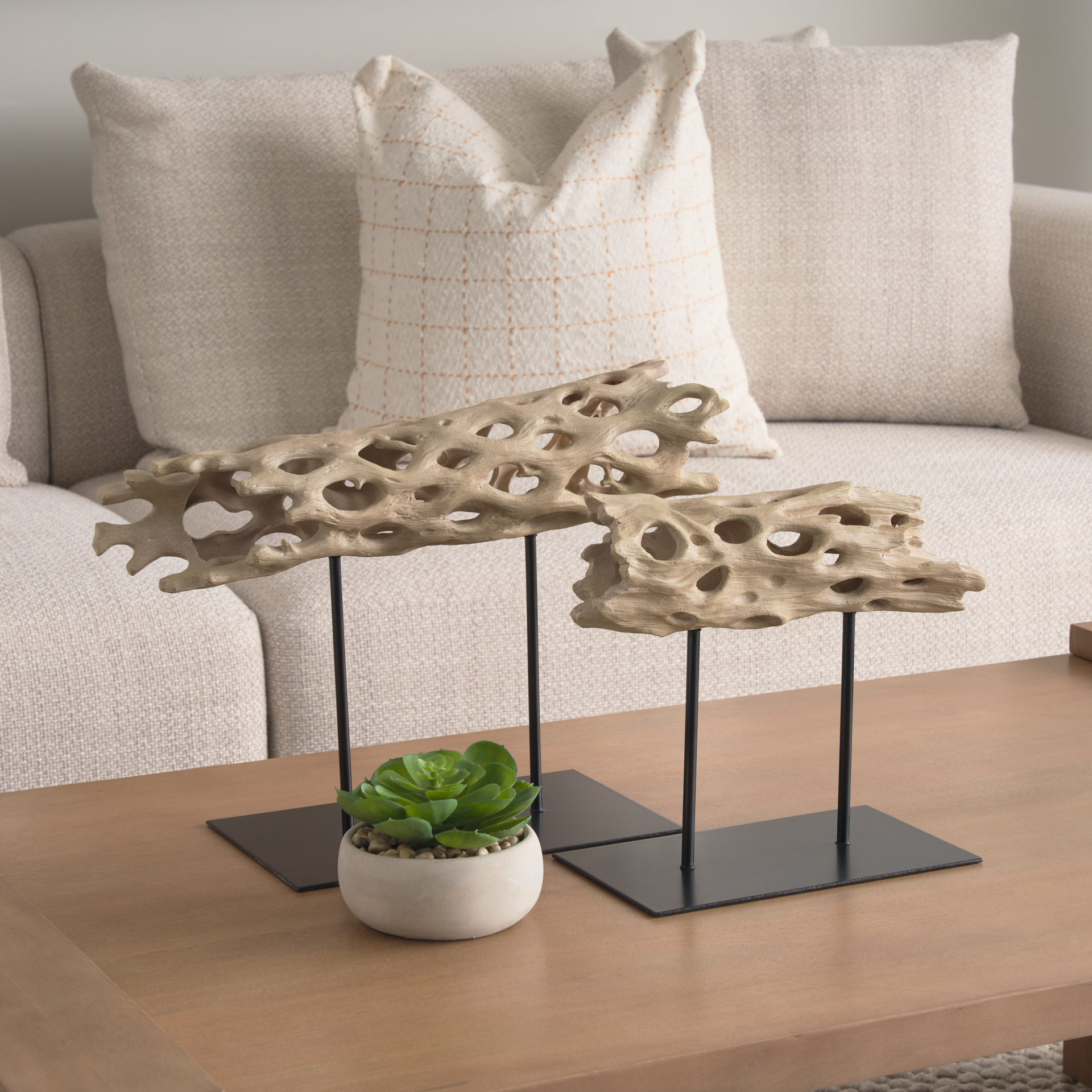 Mercana Dwell Small Object - Brown, Resin