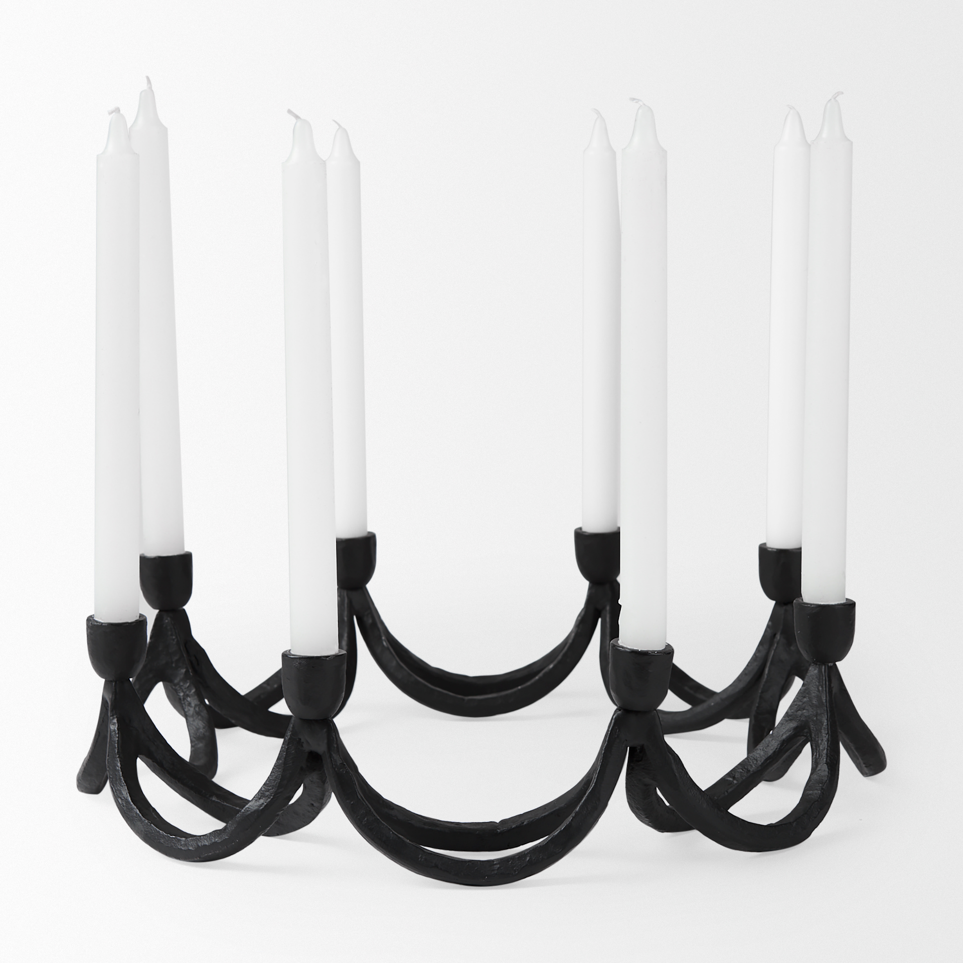 Mercana - Seraph Candle Holder in Black, Metal
