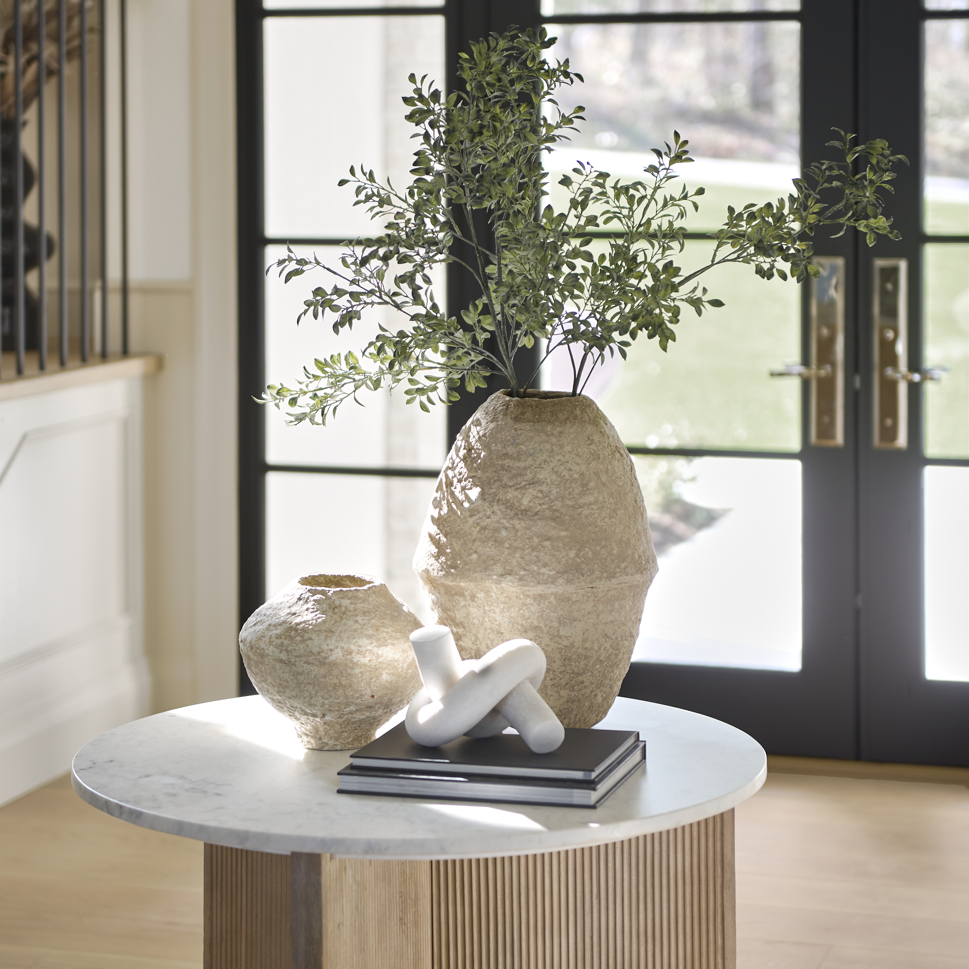 Mercana Ritu Pot Small Vase - Beige, Paper