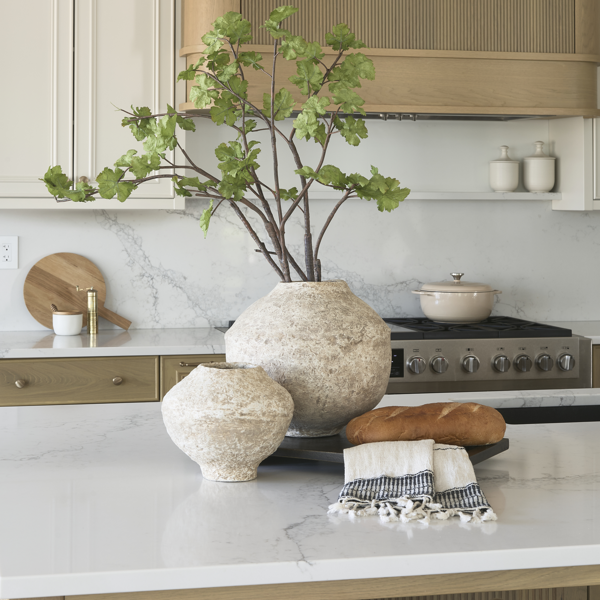 Mercana Ritu Pot Large Vase - Beige, Paper