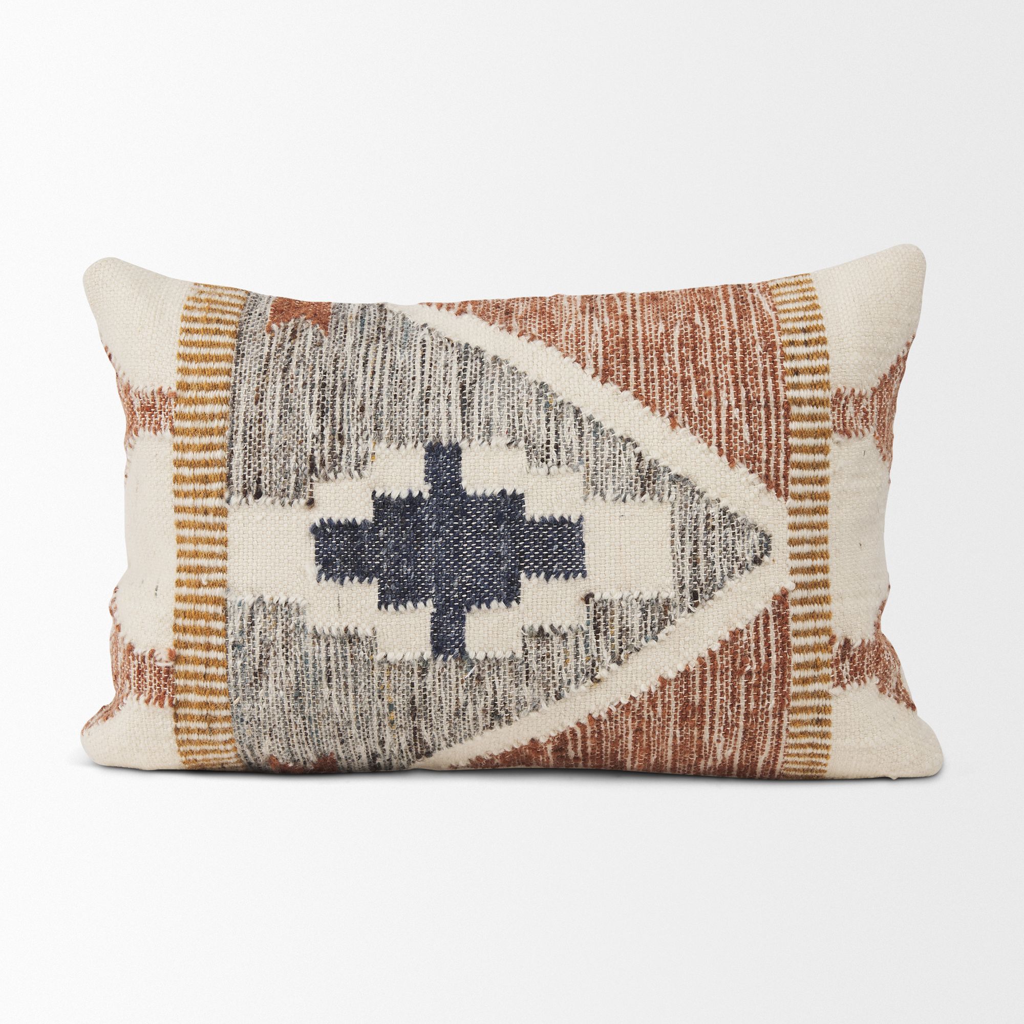 Mercana Kenzie Lumbar Pillow Cover - Brown/Beige/Gray