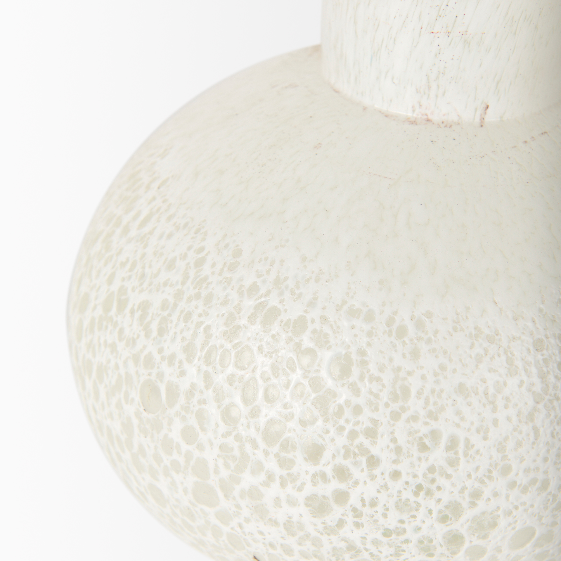 Mercana Heket Short Vase - White, Glass