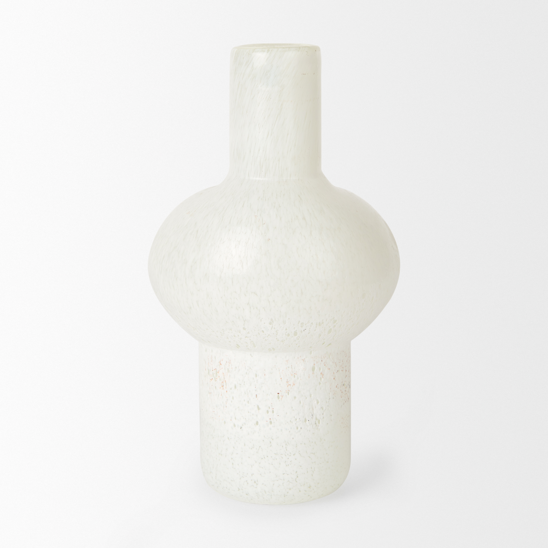 Mercana Heket Tall Vase - White, Glass