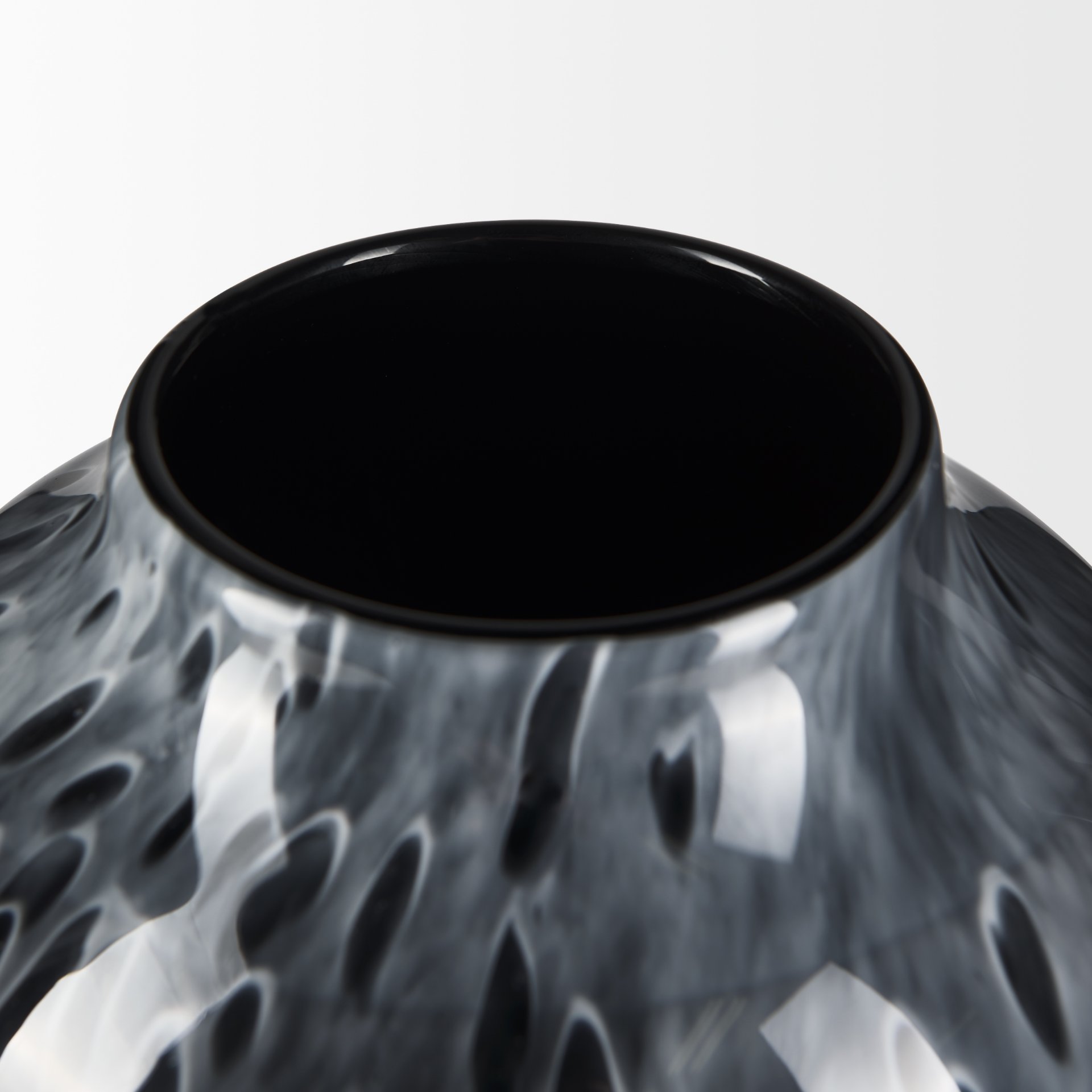 Mercana Masai Large Vase - Black/White, Glass