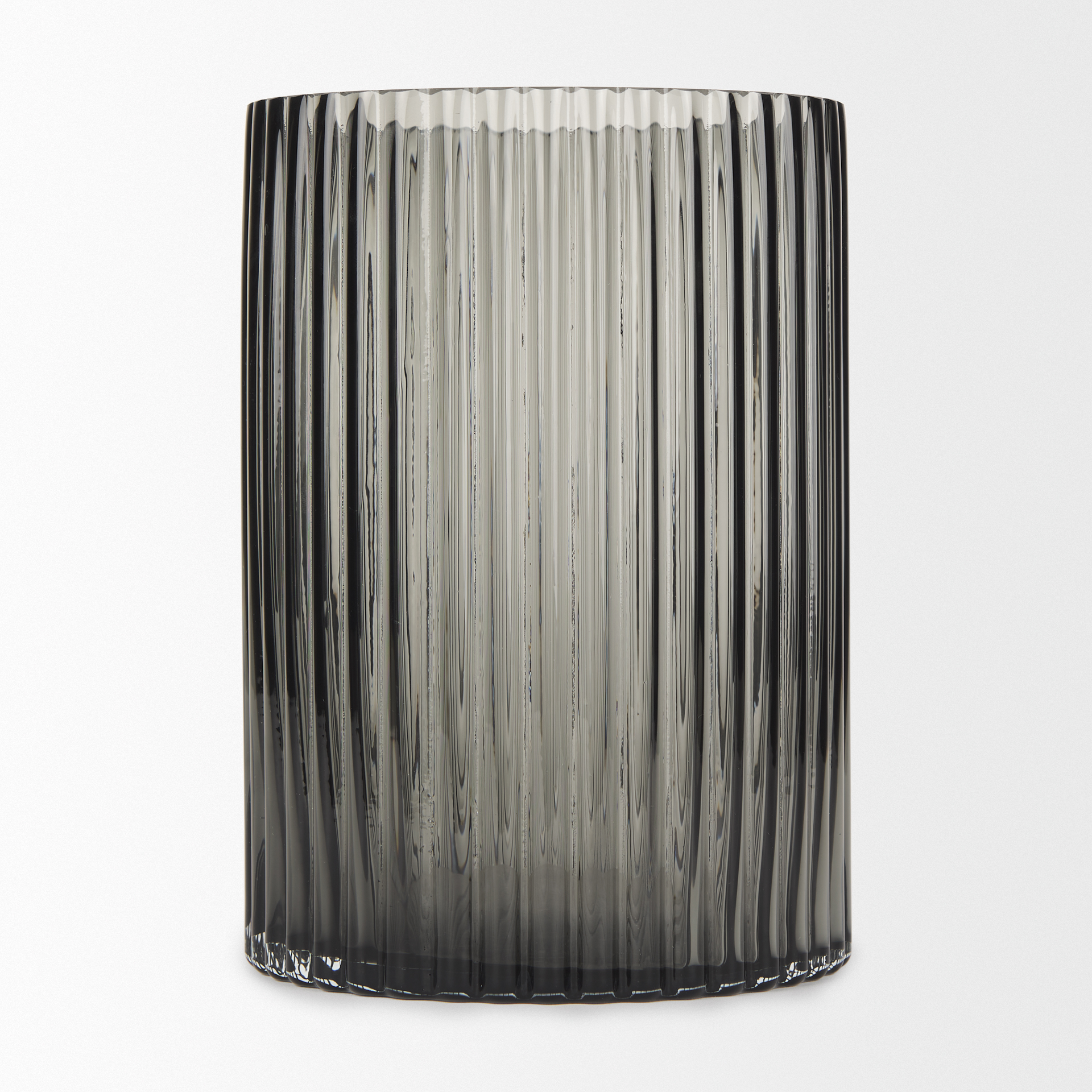 Mercana Dawn Short Vase - Black, Glass