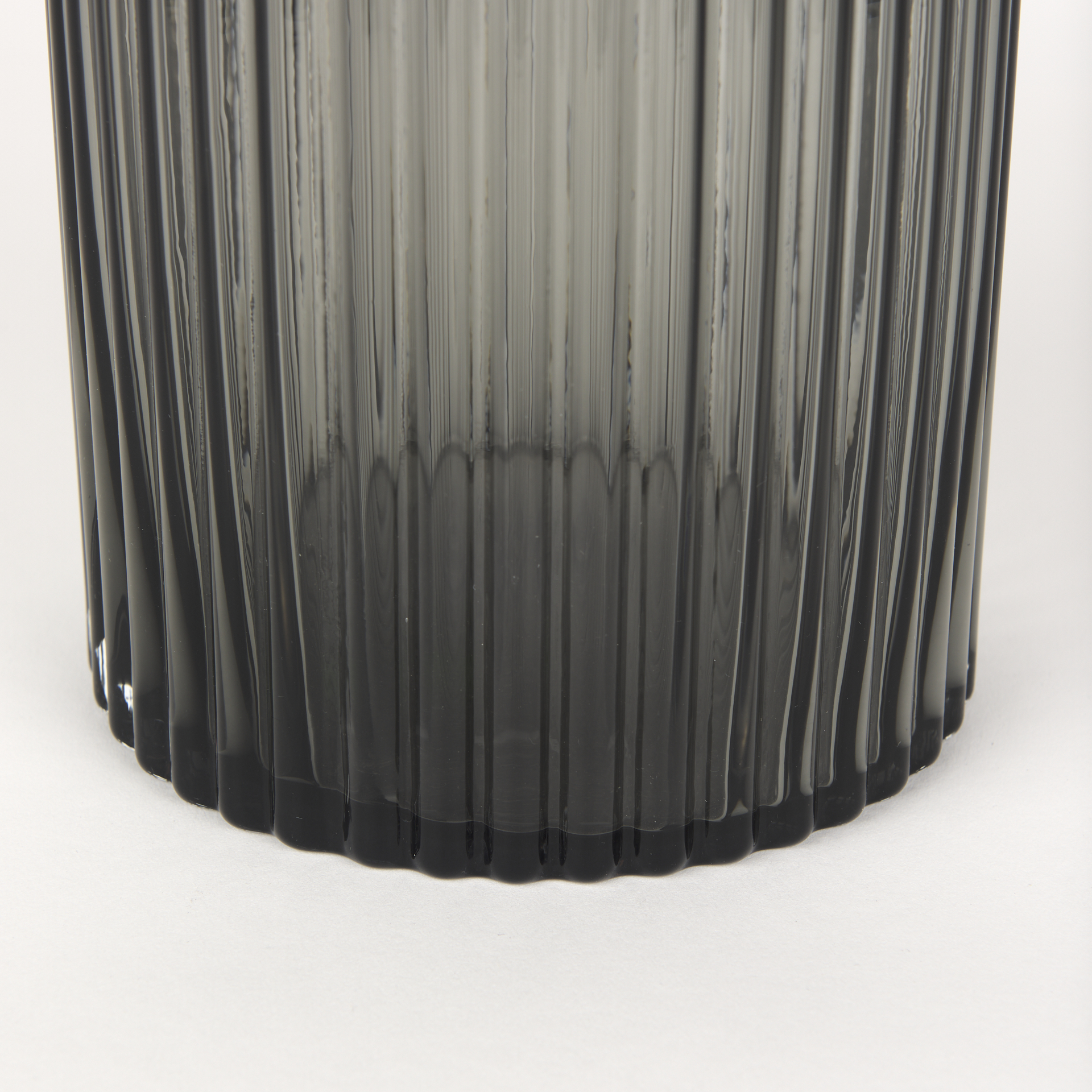 Mercana Dawn Short Vase - Black, Glass