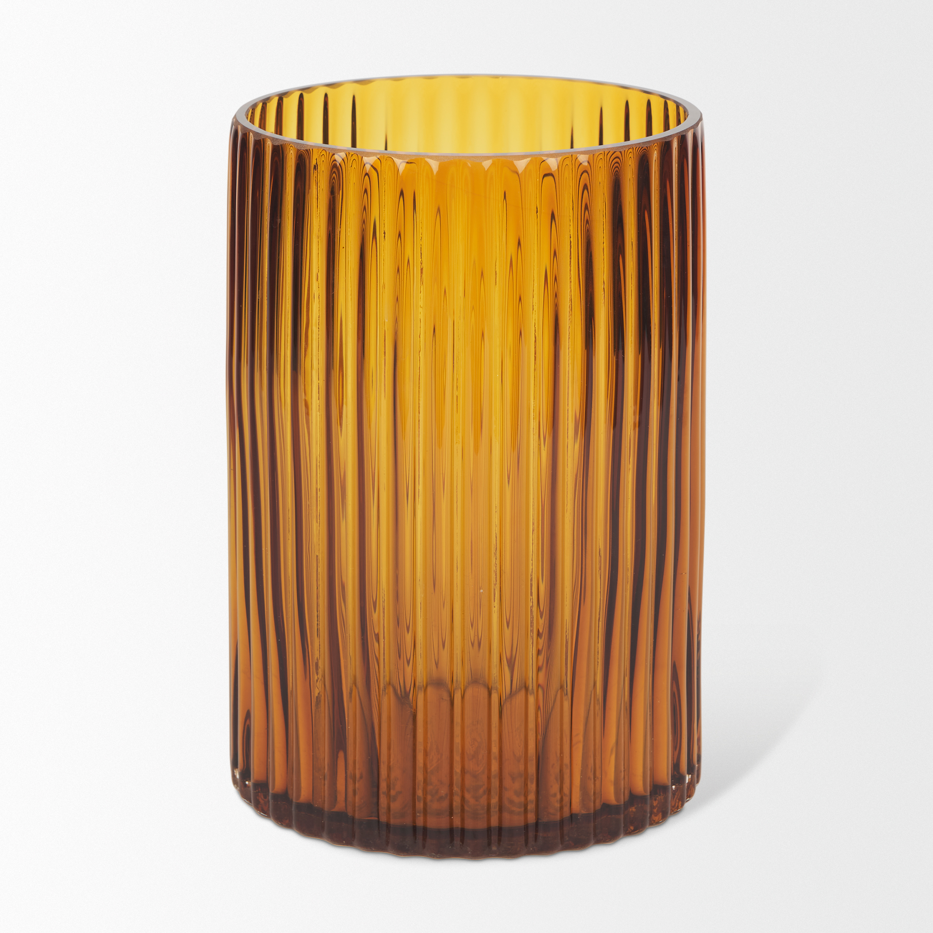 Mercana Dawn Short Vase - Yellow, Glass