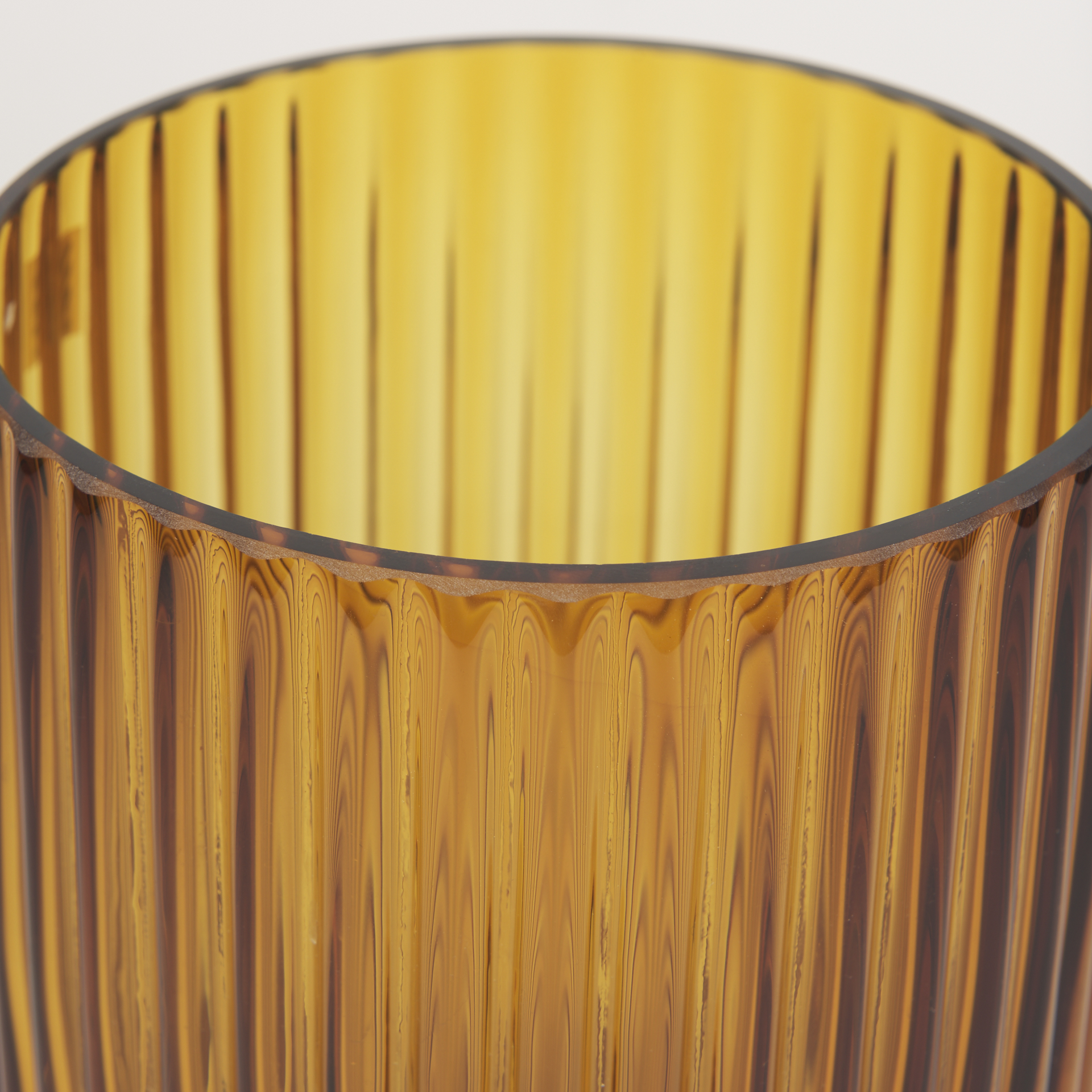 Mercana Dawn Short Vase - Yellow, Glass