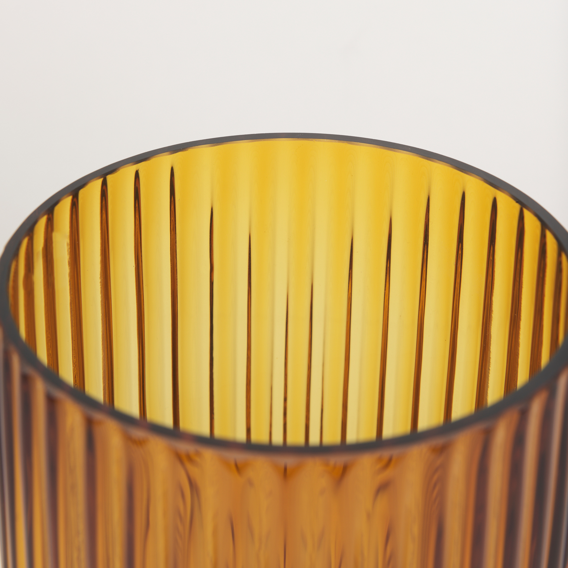 Mercana Dawn Short Vase - Yellow, Glass