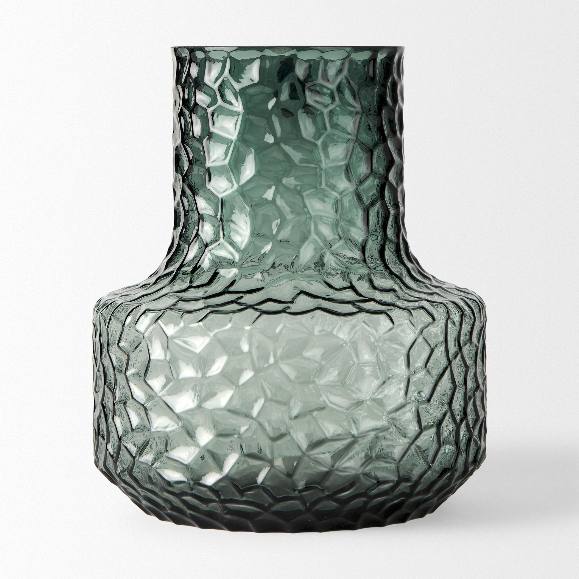 Mercana Jolene Short Vase - Green, Glass