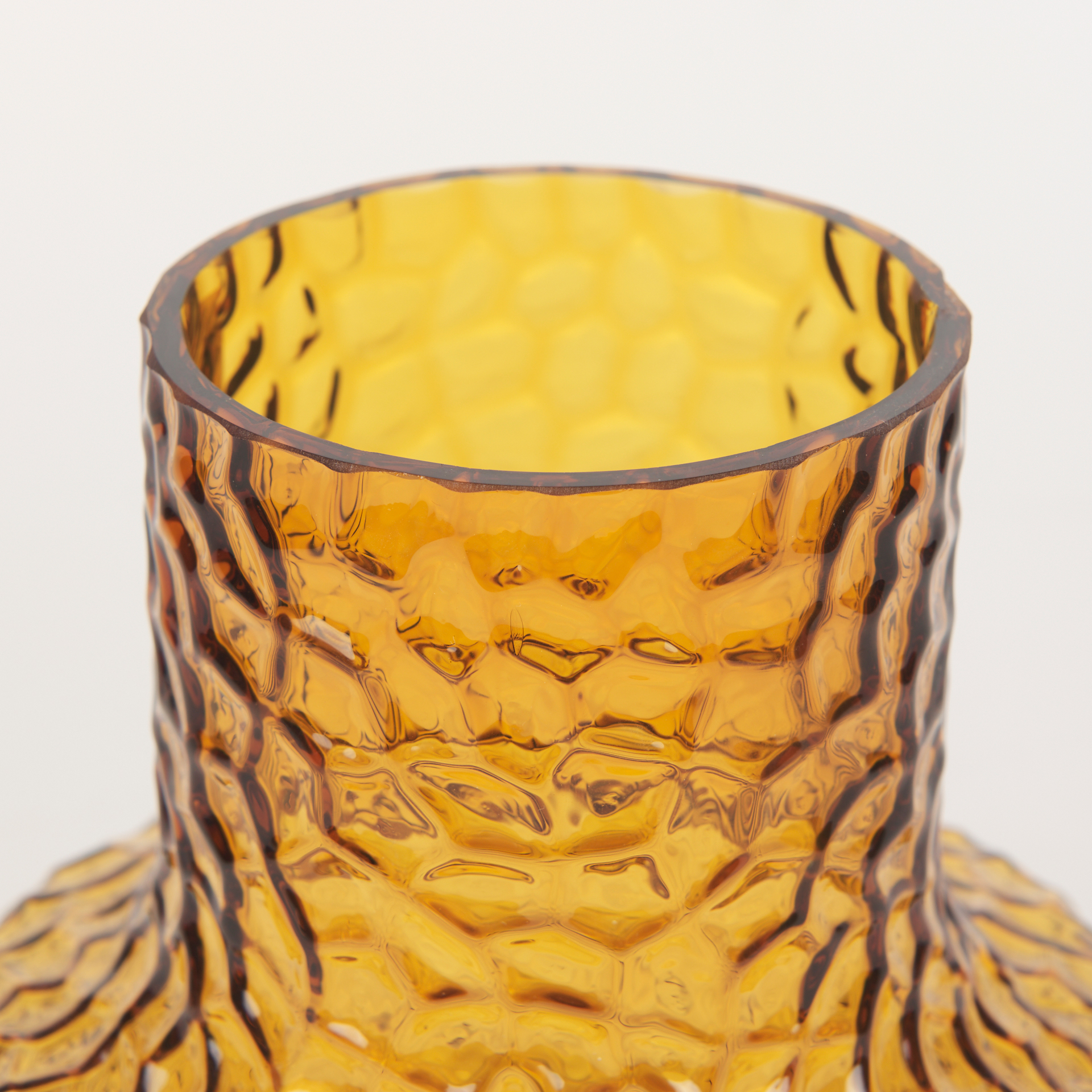 Mercana Jolene Short Vase - Yellow, Glass