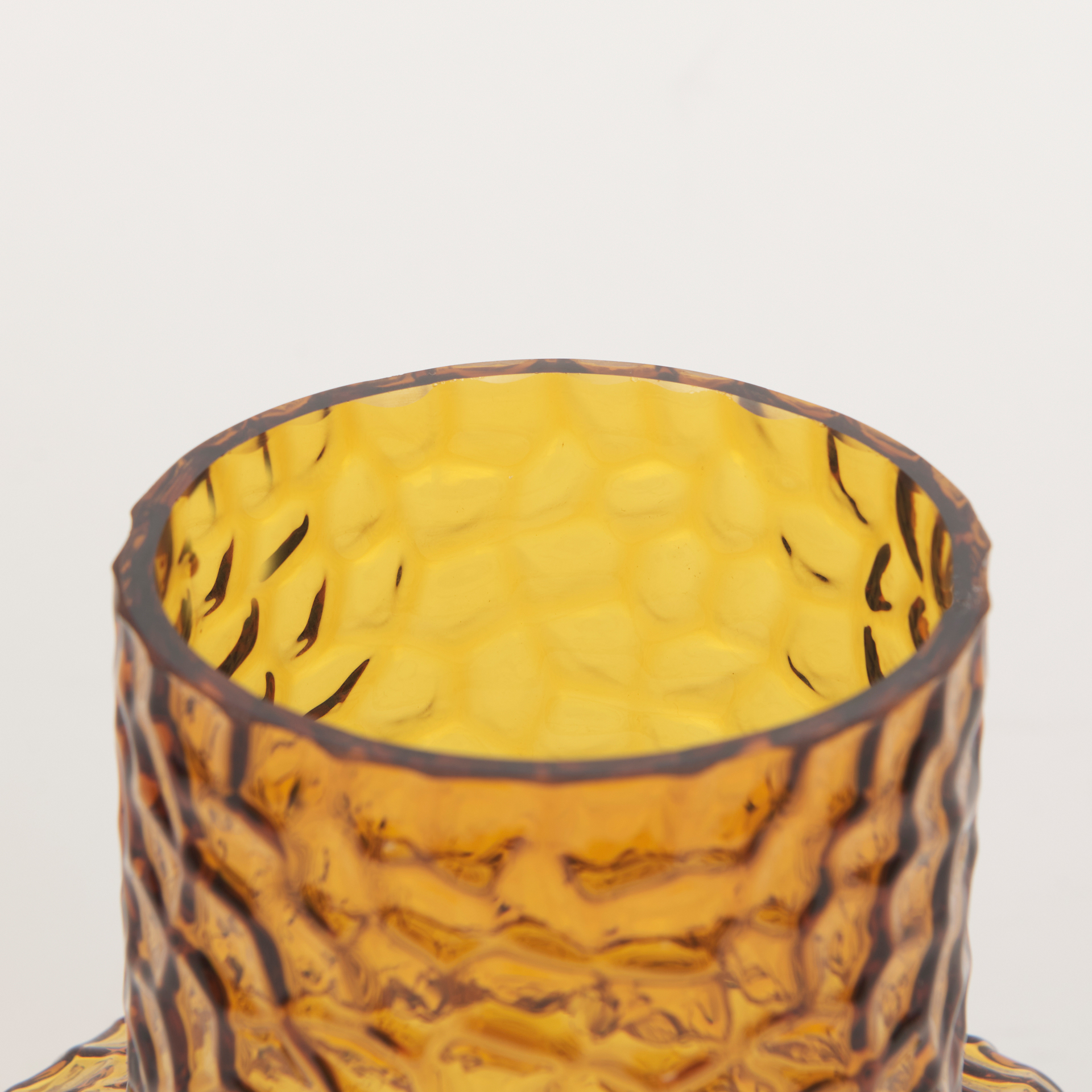 Mercana Jolene Short Vase - Yellow, Glass