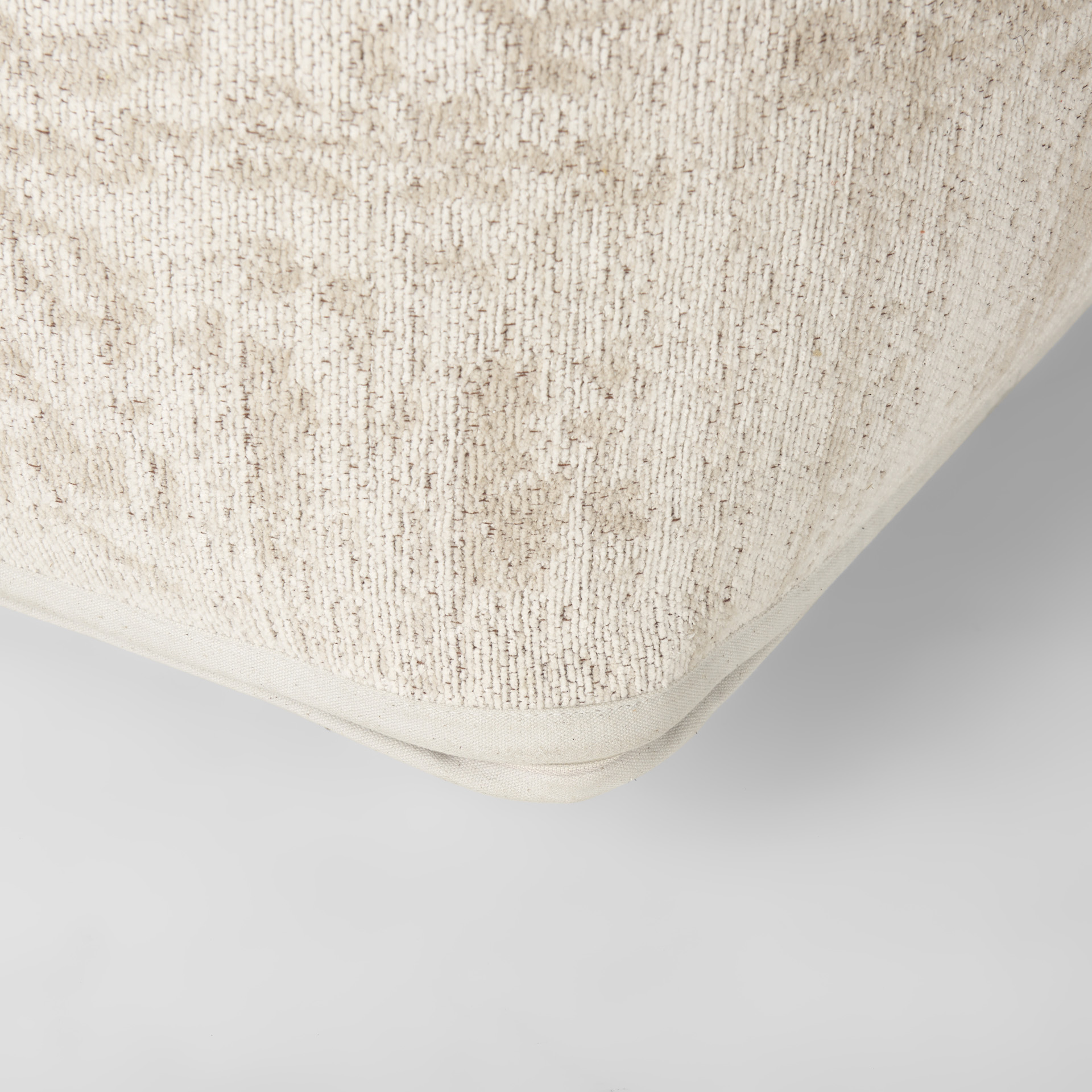 Mercana Khloe Large Pouf - Cream, Cotton