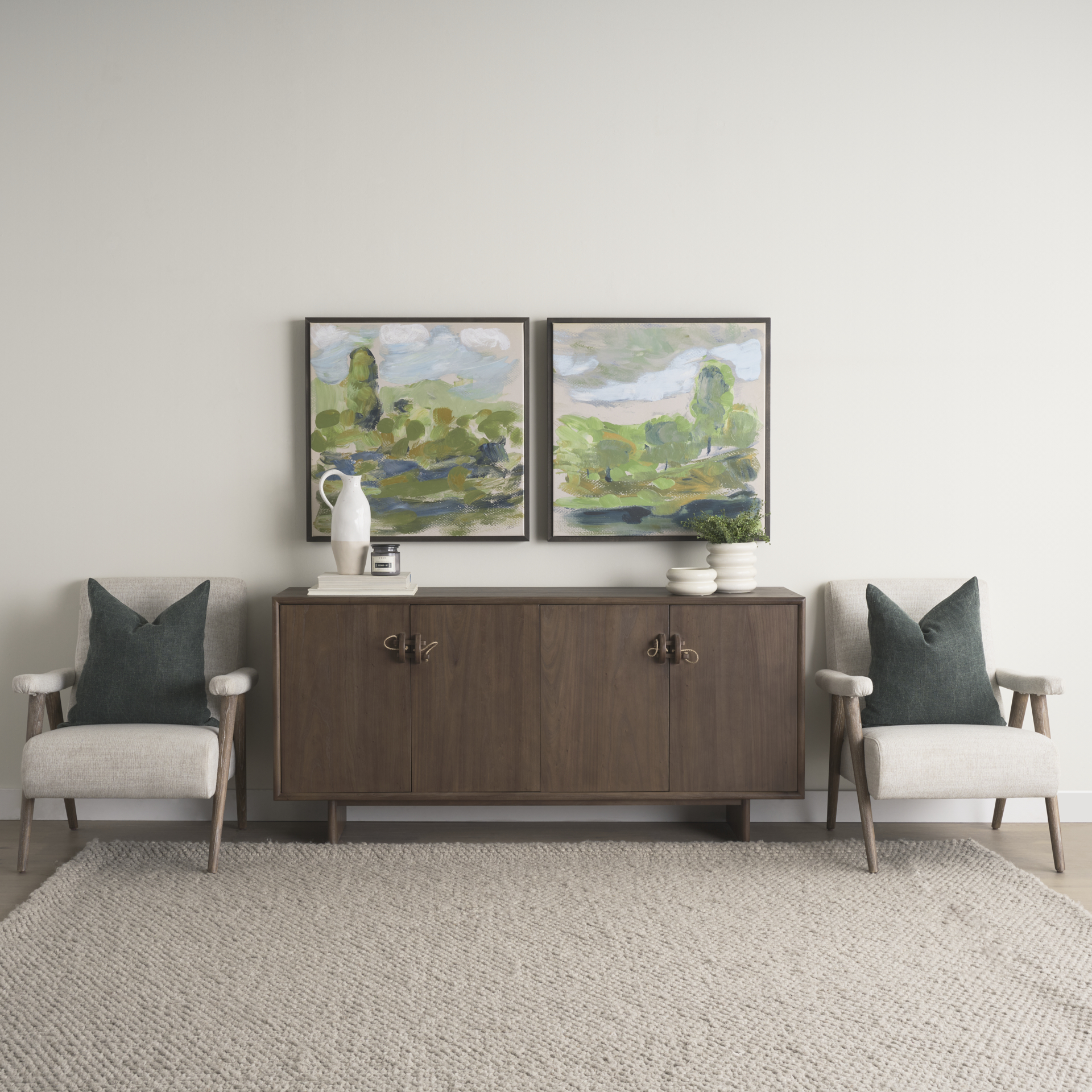 Mercana - Nico Accent Chair in Brown, Fabric
