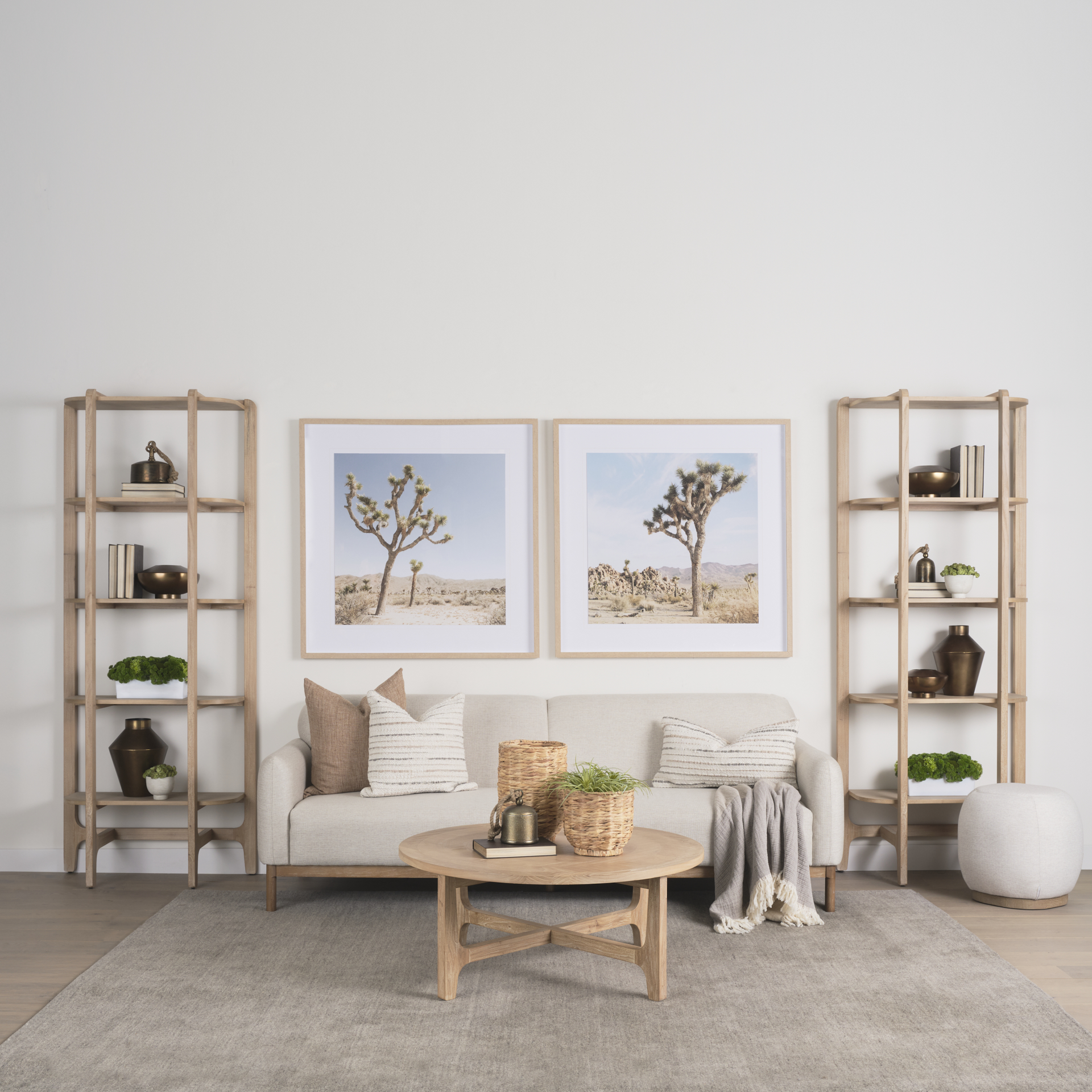 Mercana Hale Sofa - Cream, Wood
