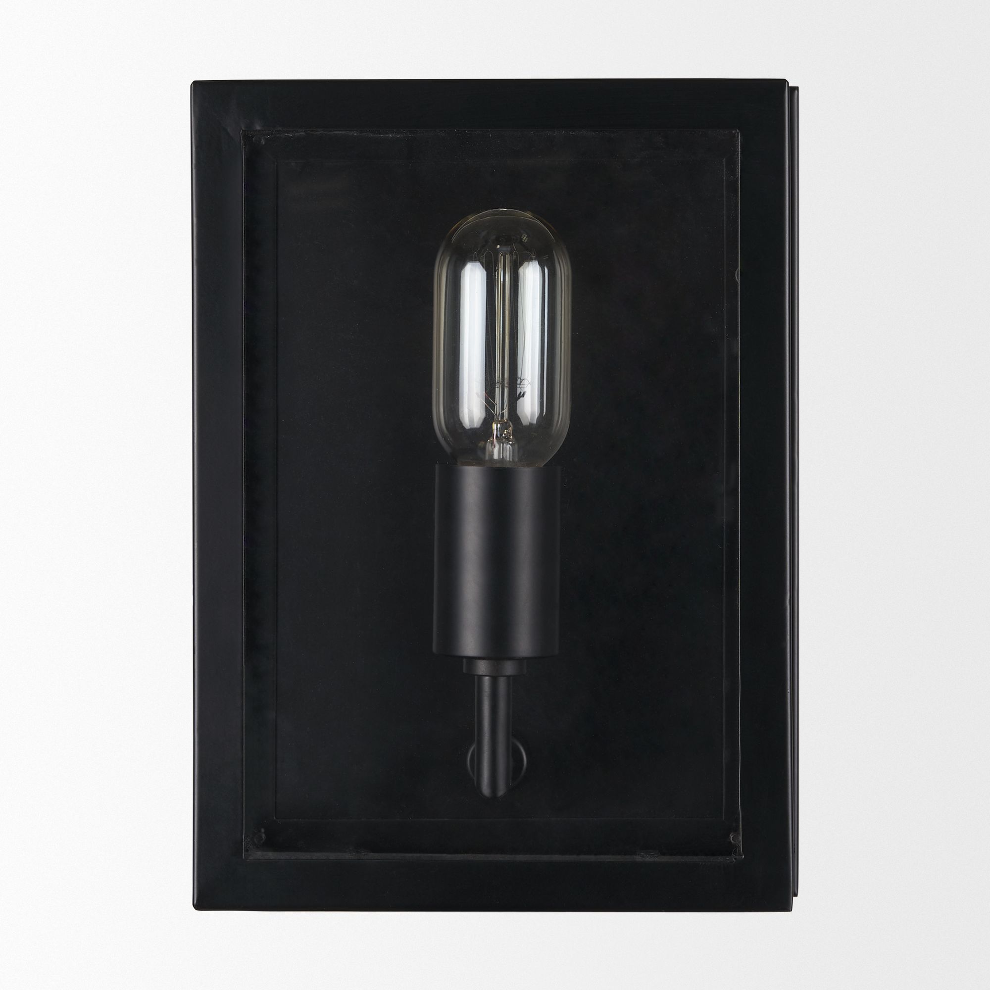 Mercana Cairn 1-Light Wall Sconce with Glass - Black