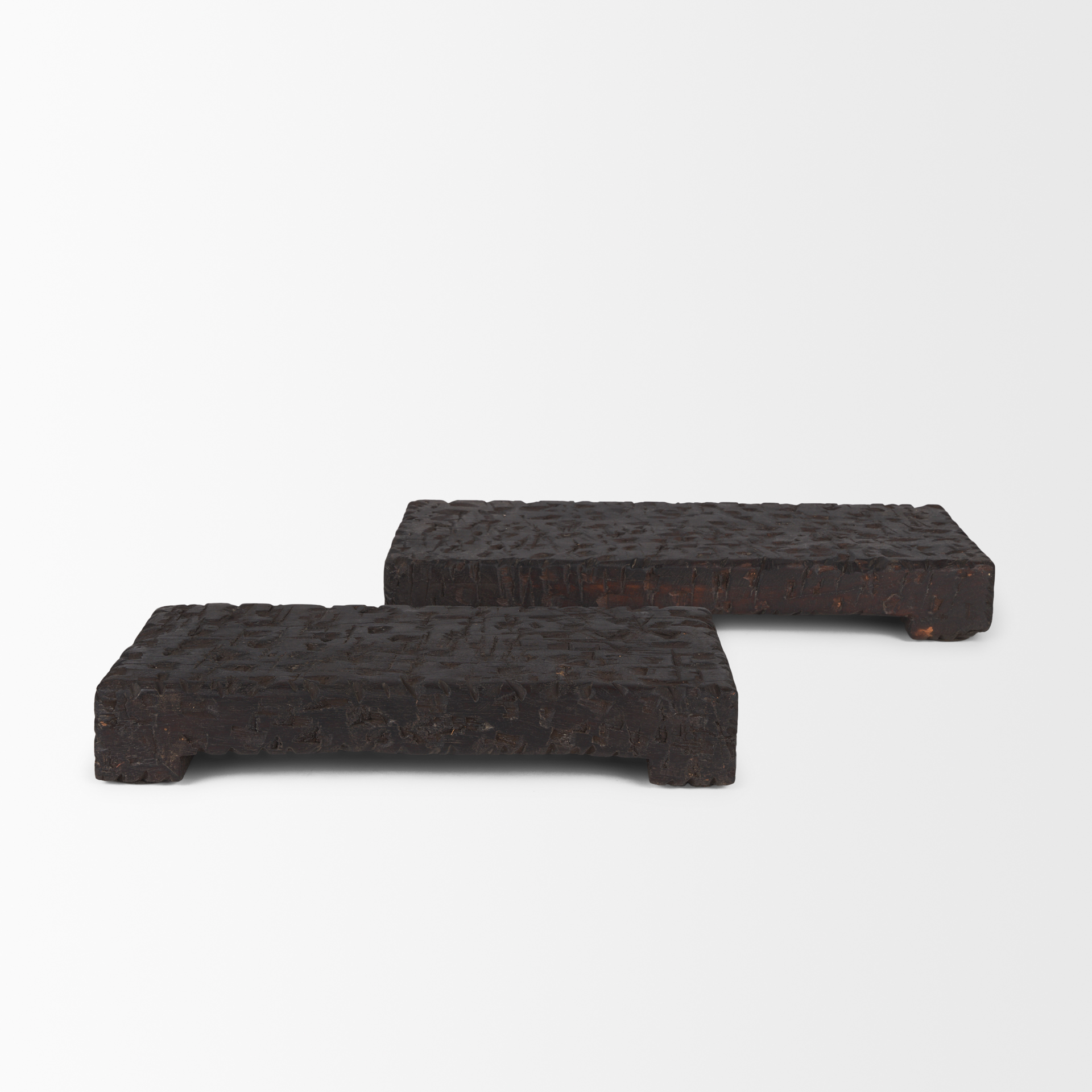 Mercana - Shira Risers in Brown, Solid Wood