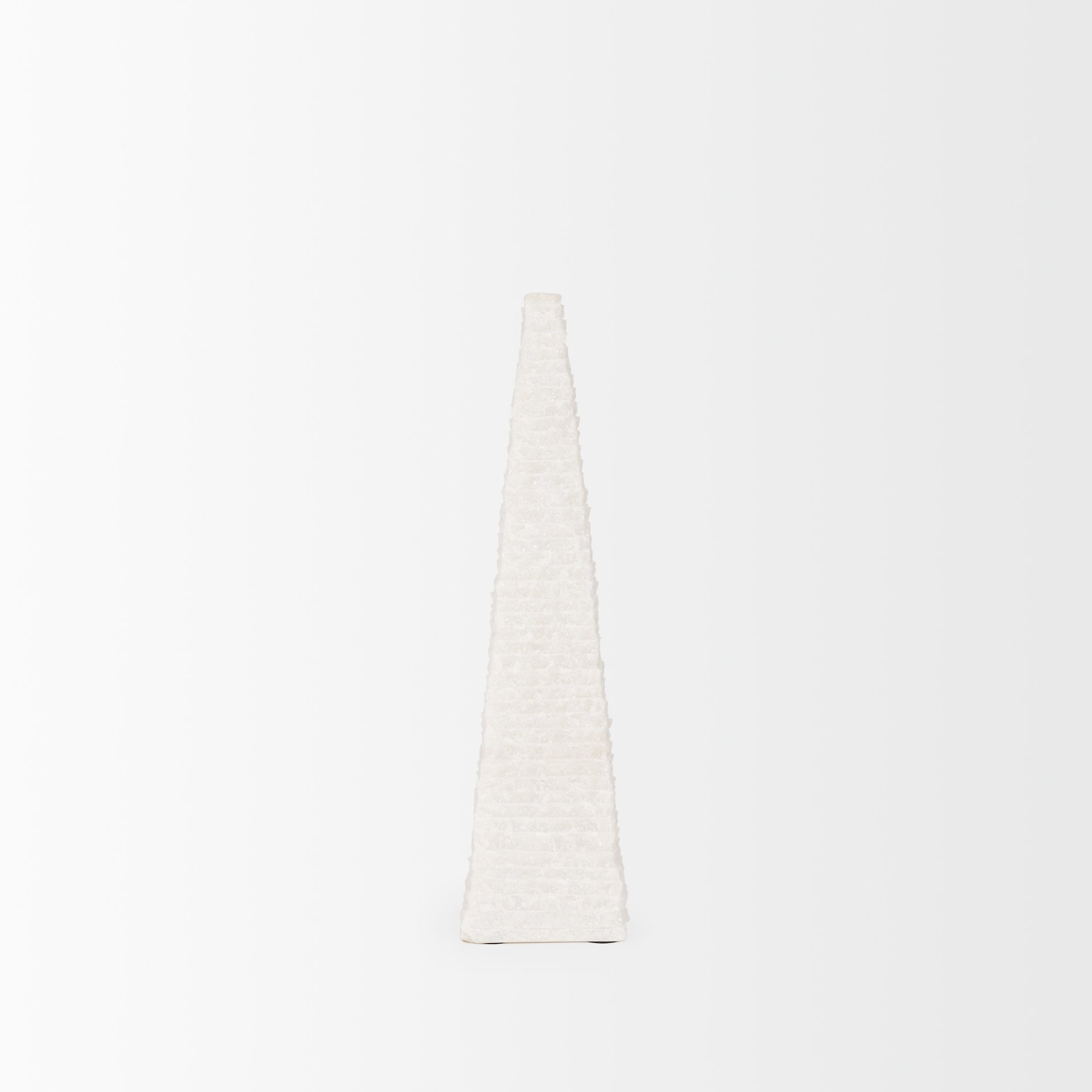 Mercana Pyramis Short Obelisk - White, Marble