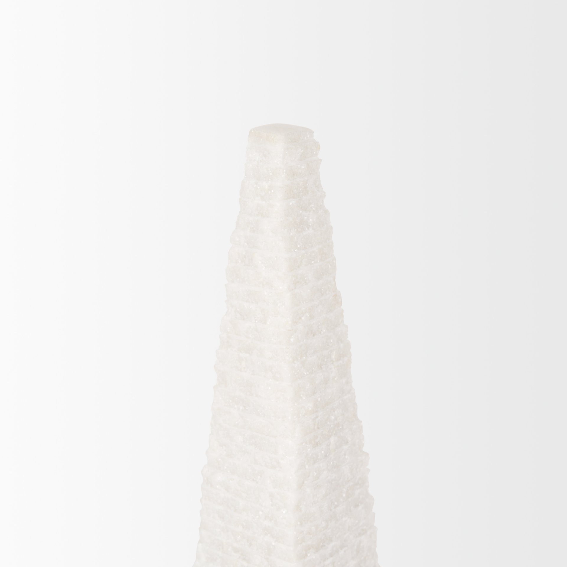 Mercana Pyramis Short Obelisk - White, Marble