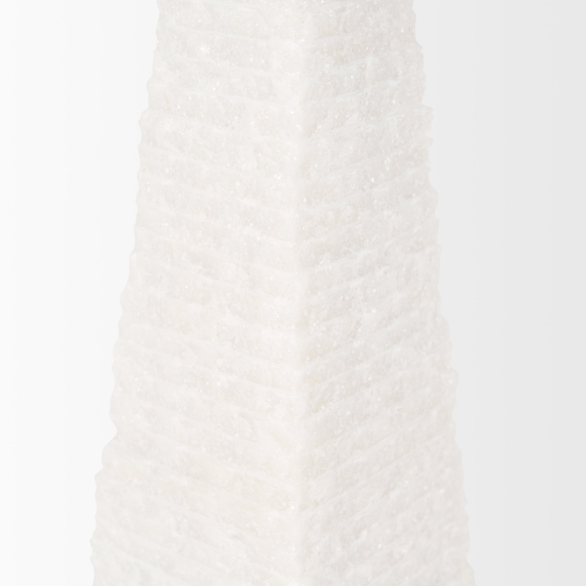 Mercana Pyramis Short Obelisk - White, Marble
