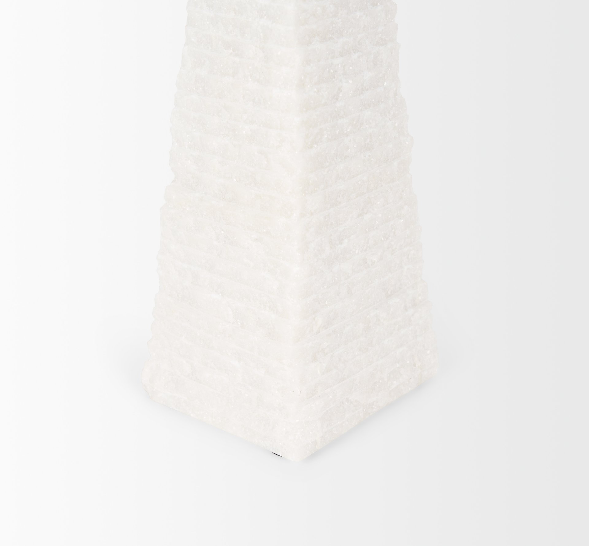 Mercana Pyramis Short Obelisk - White, Marble