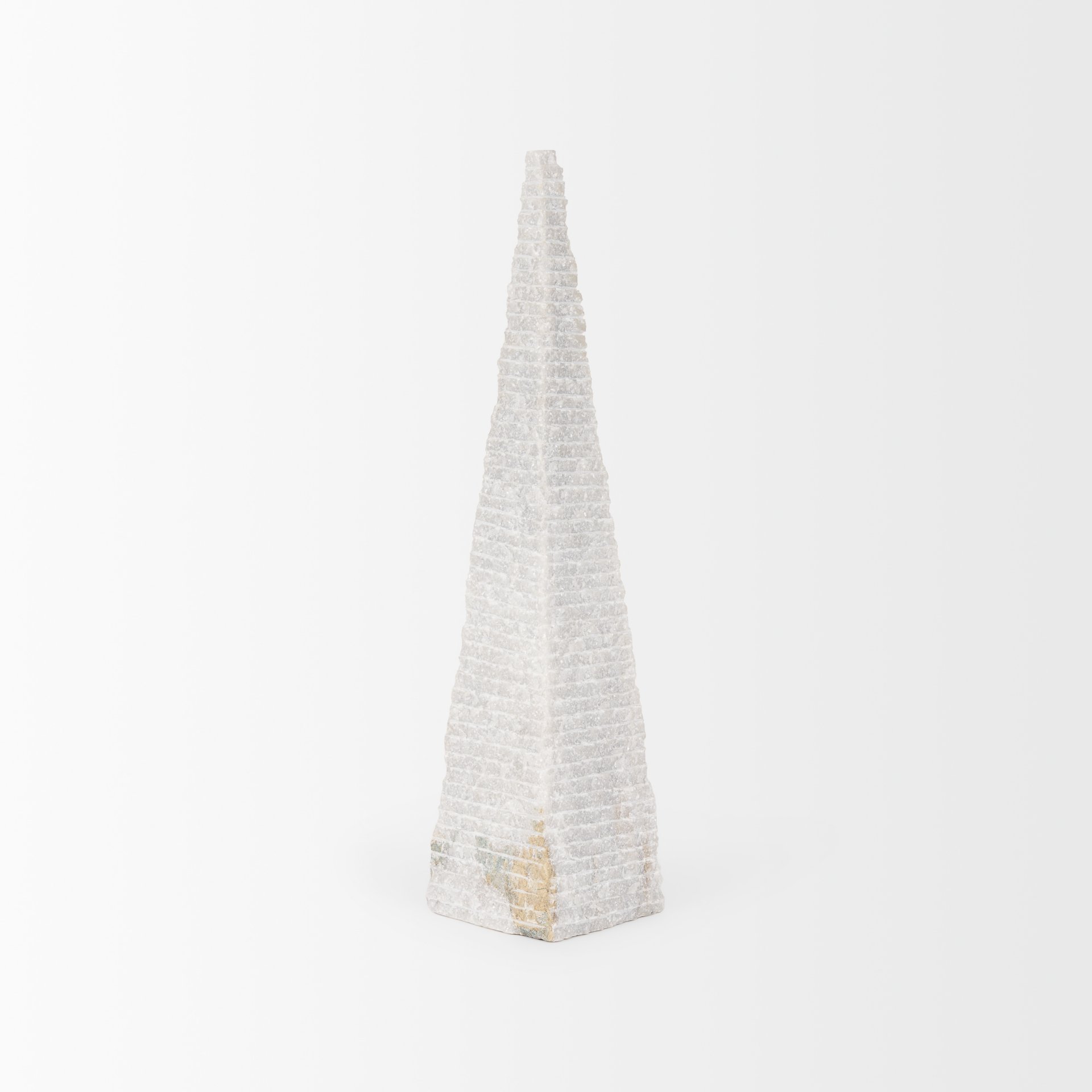 Mercana Pyramis Tall Obelisk - White, Marble