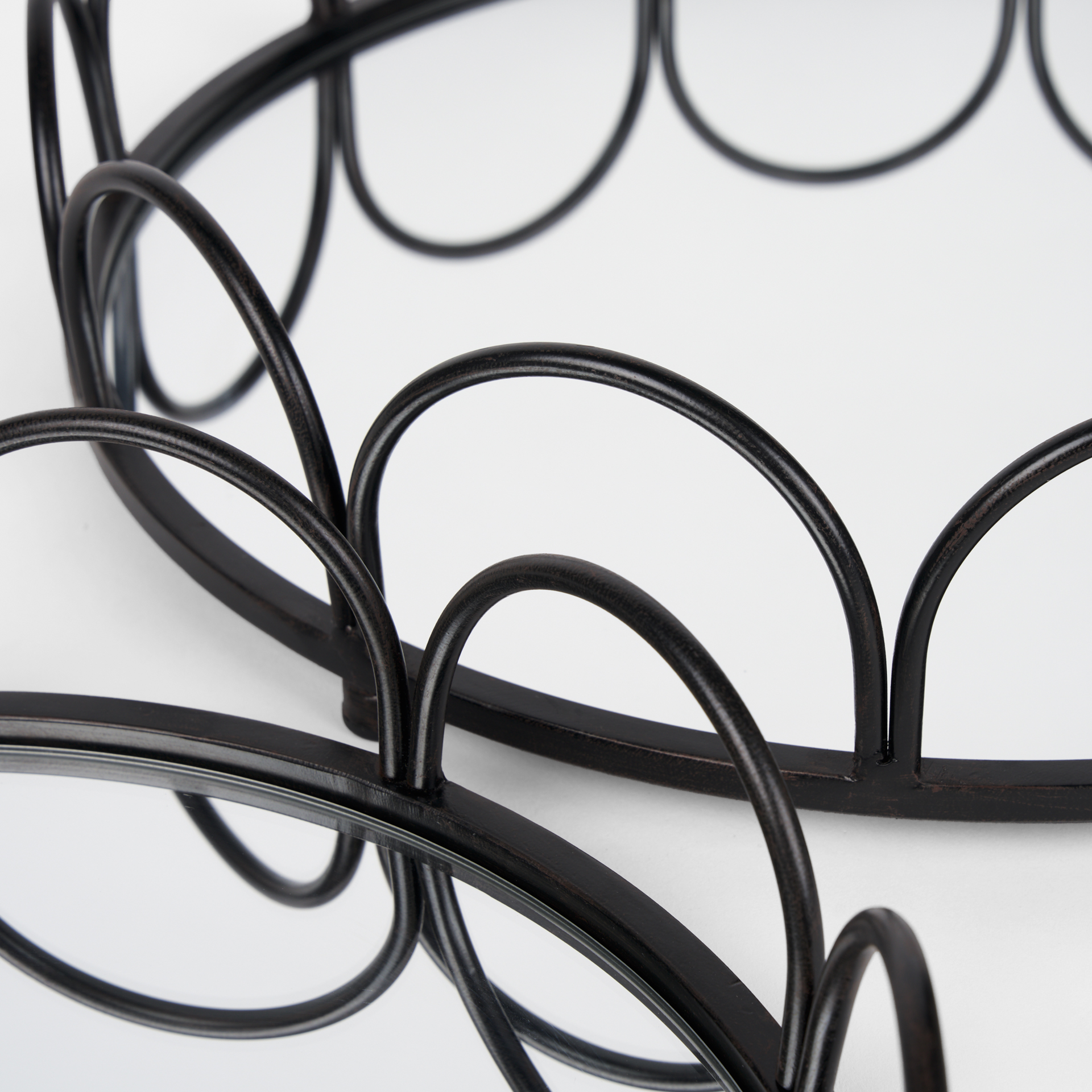 Mercana Lenore Mirror Trays - Black, Metal