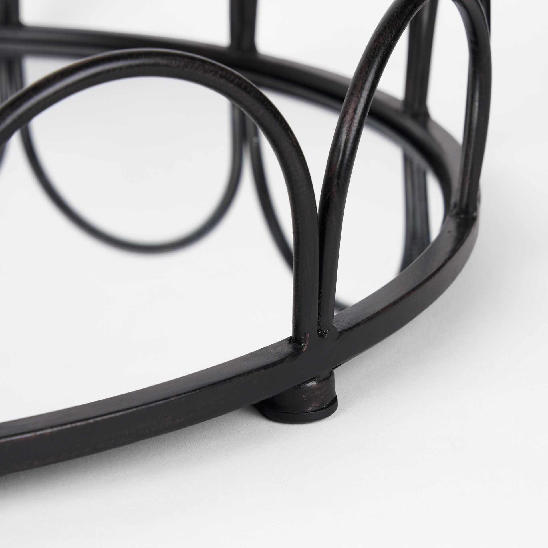 Mercana Lenore Mirror Trays - Black, Metal