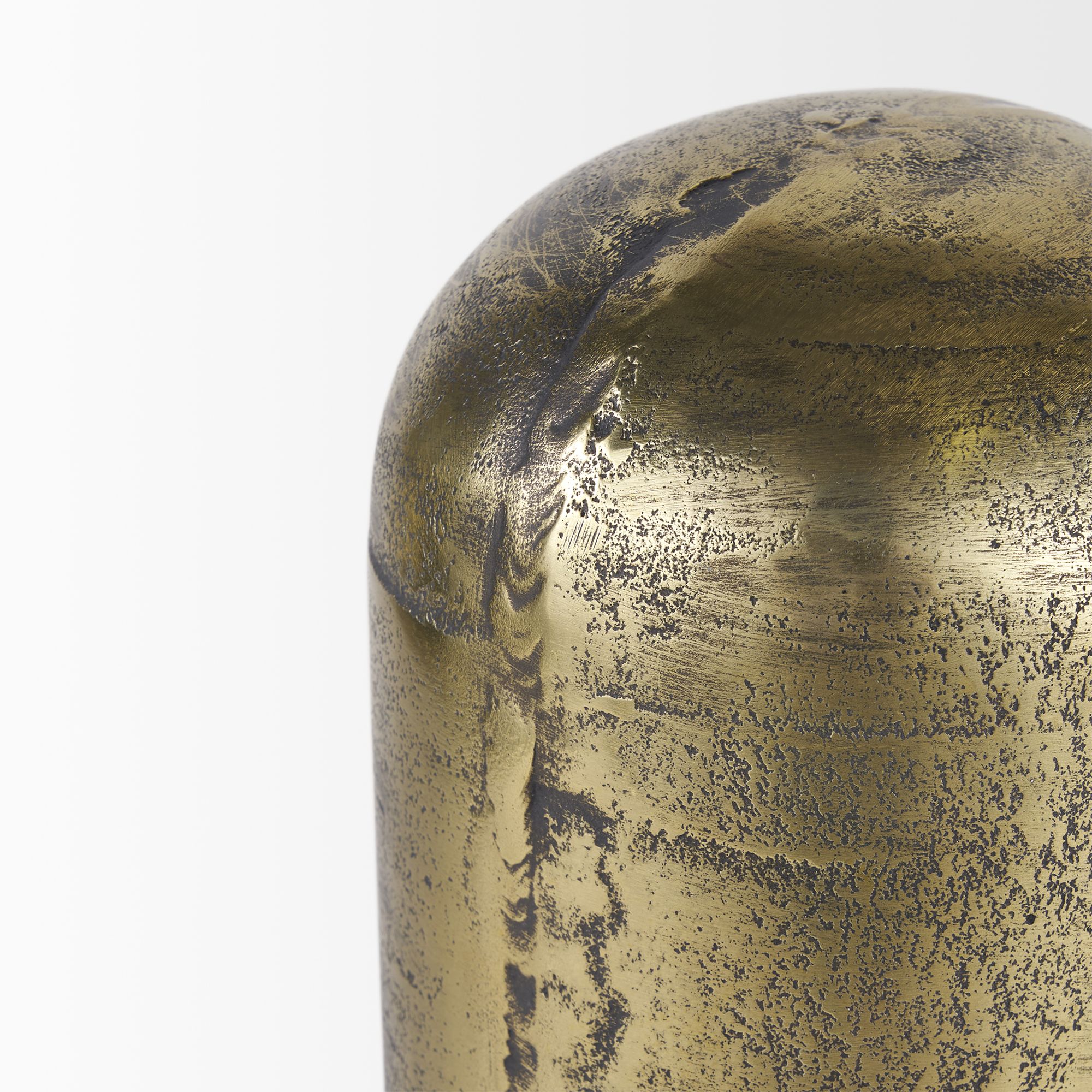 Mercana Quonset Extra Tall Aluminum Metal Pillar Object - Brass