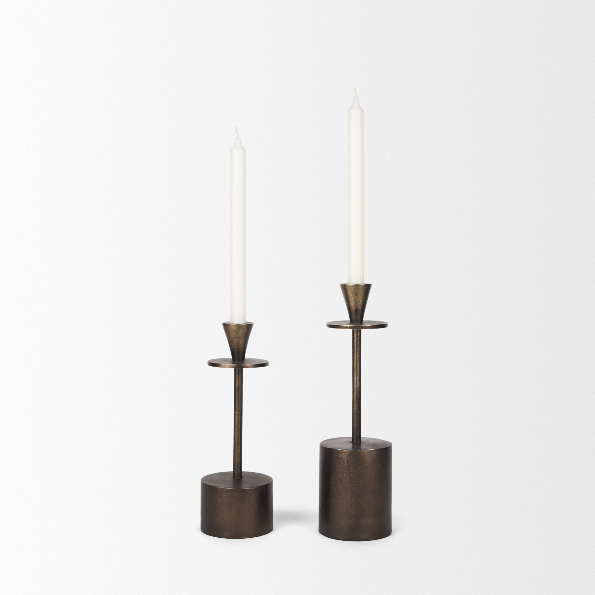 Mercana Petria Candle Holders - Gold, Metal