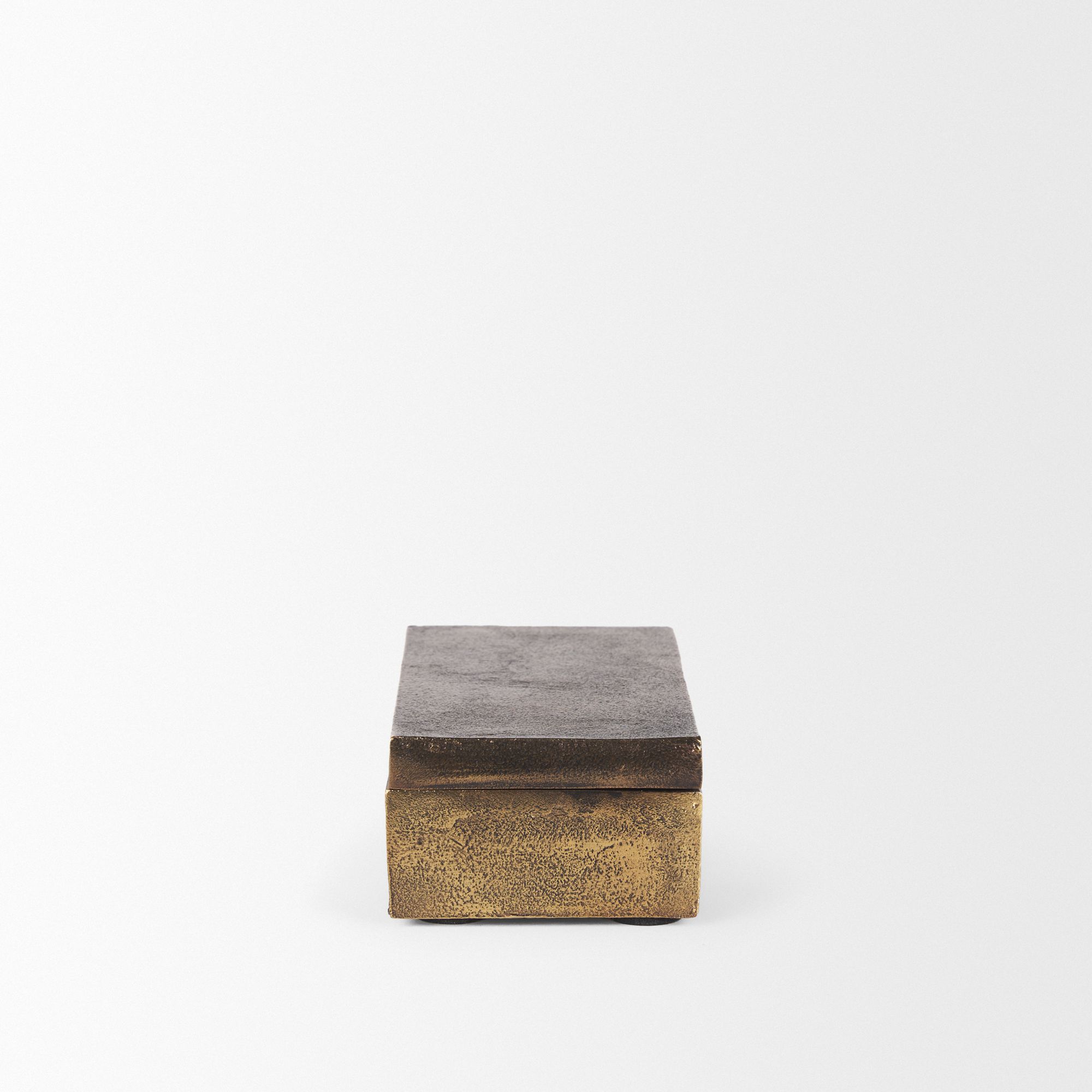 Mercana Porschia Small Metal Decorative Box - Gold
