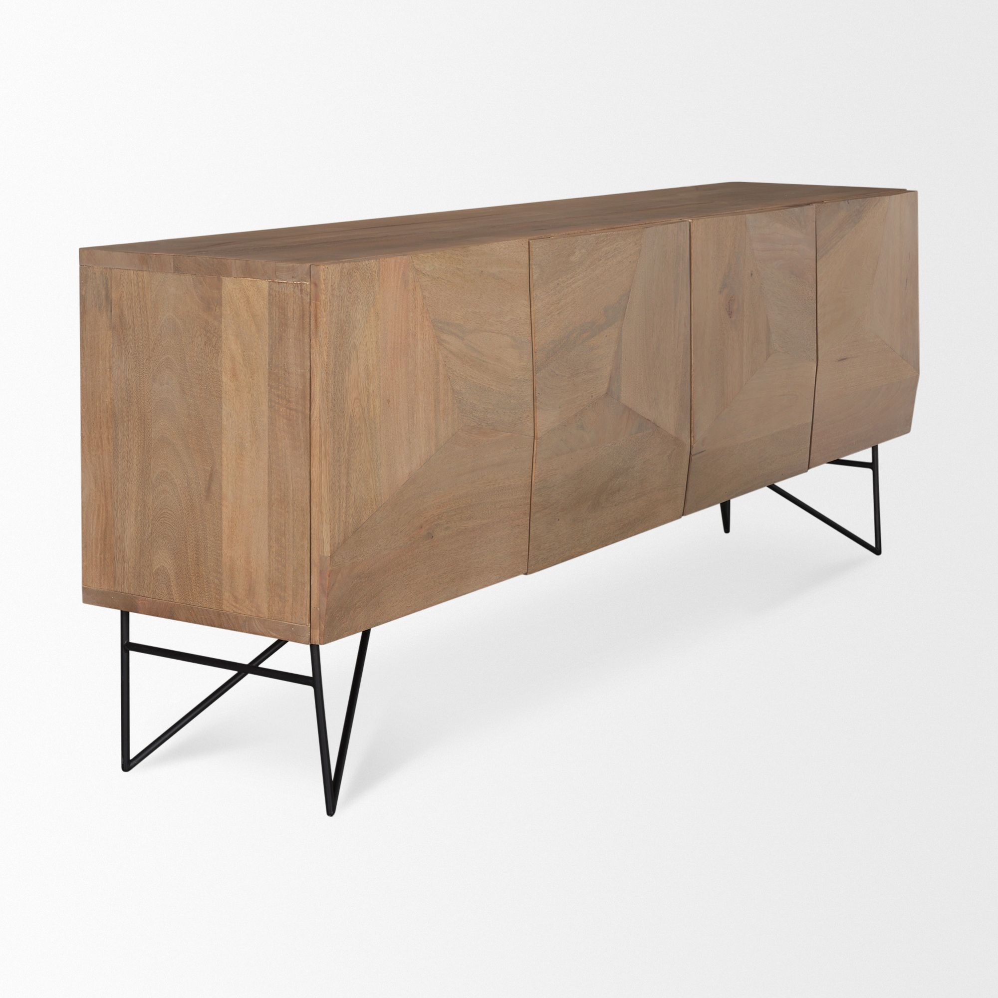 Mercana Darwin 4 Doors Sideboard - Light Brown, Wood