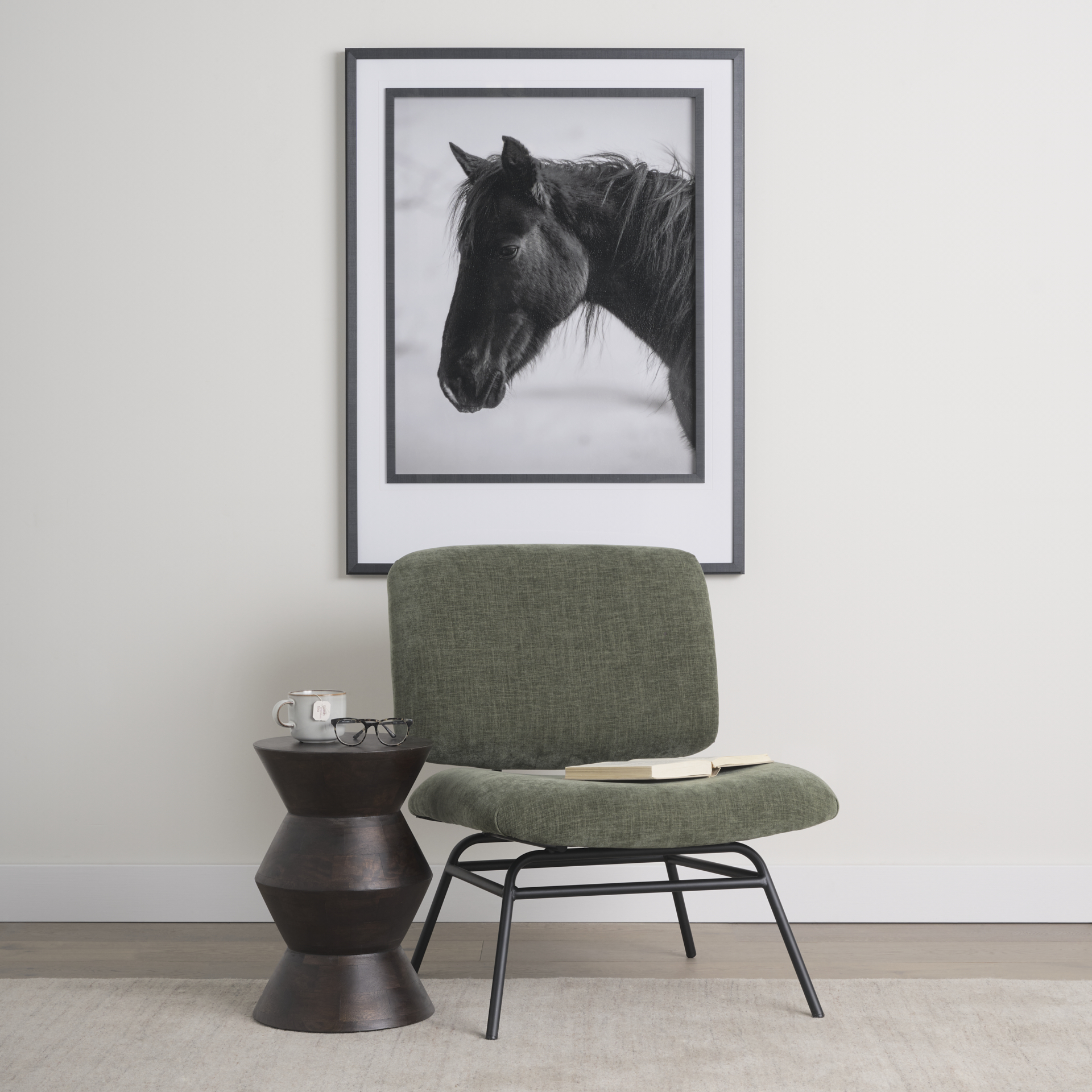 Mercana Nora Upholstered Accent Chair - Green, Fabric