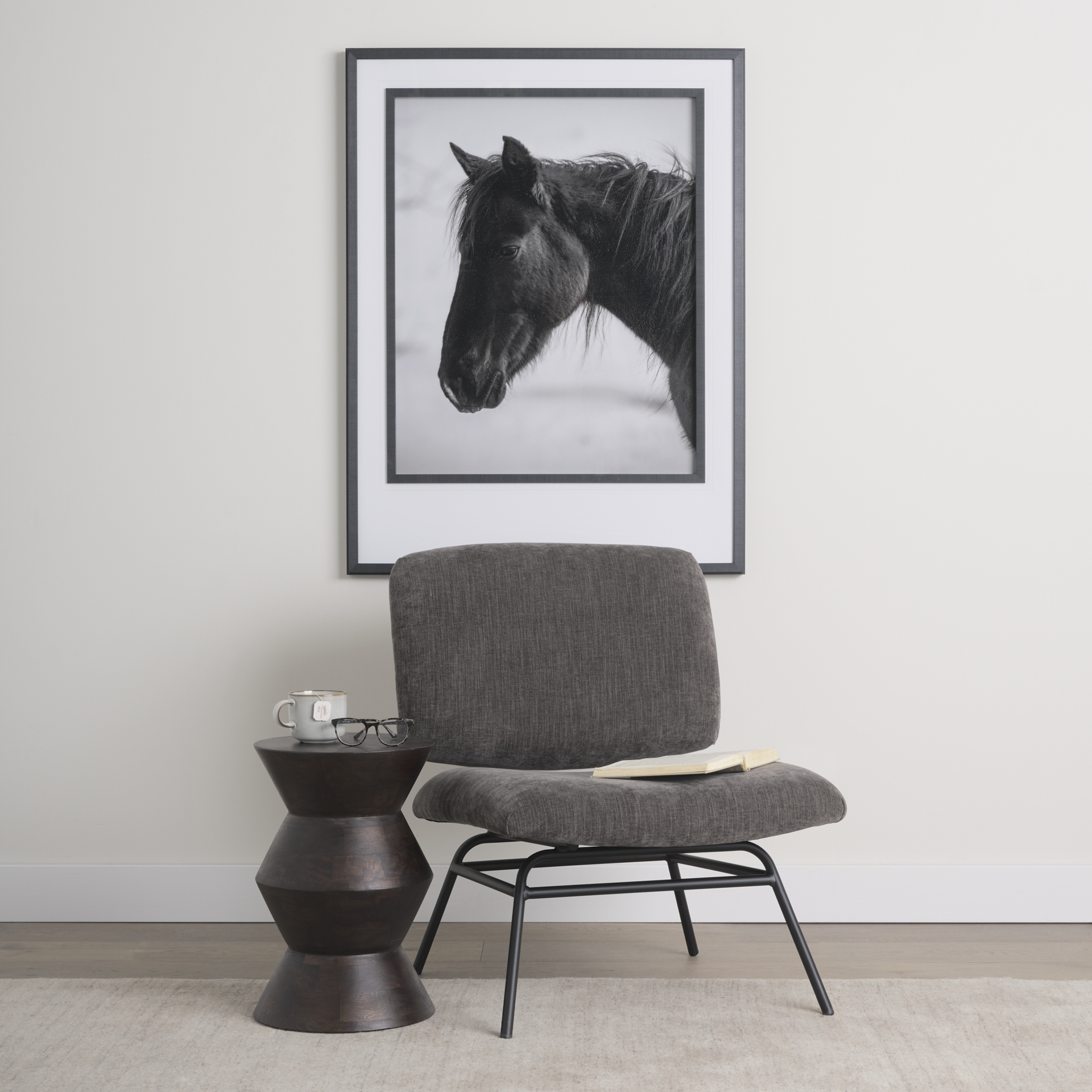 Mercana Nora Upholstered Accent Chair - Gray, Fabric