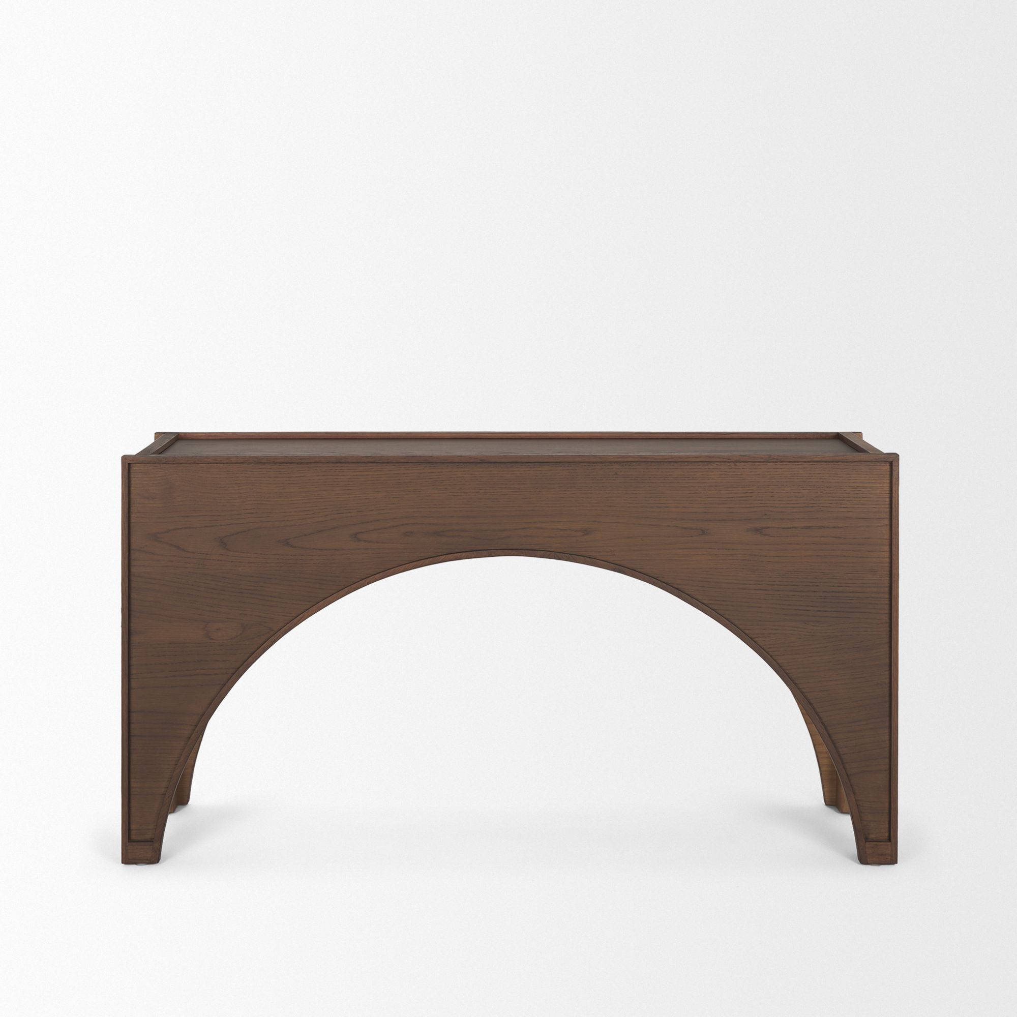 Mercana - Laraya Dark Brown Wood Arched Console Table