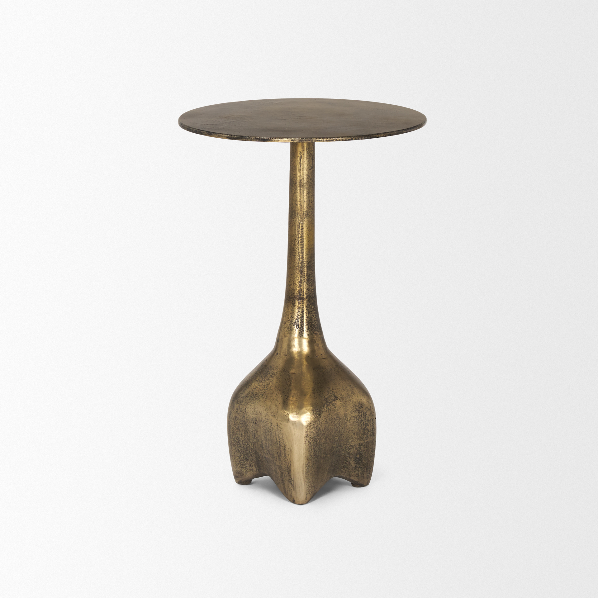 Mercana Risha Small Accent Table - Gold, Metal