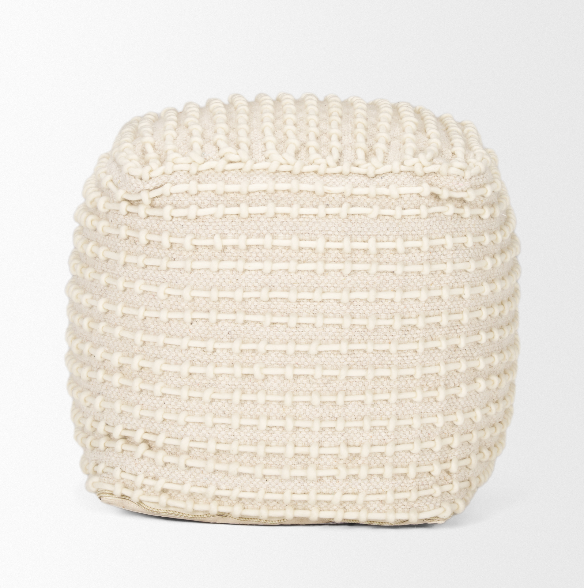 Mercana - Sakaye Pouf in Beige, Fabric