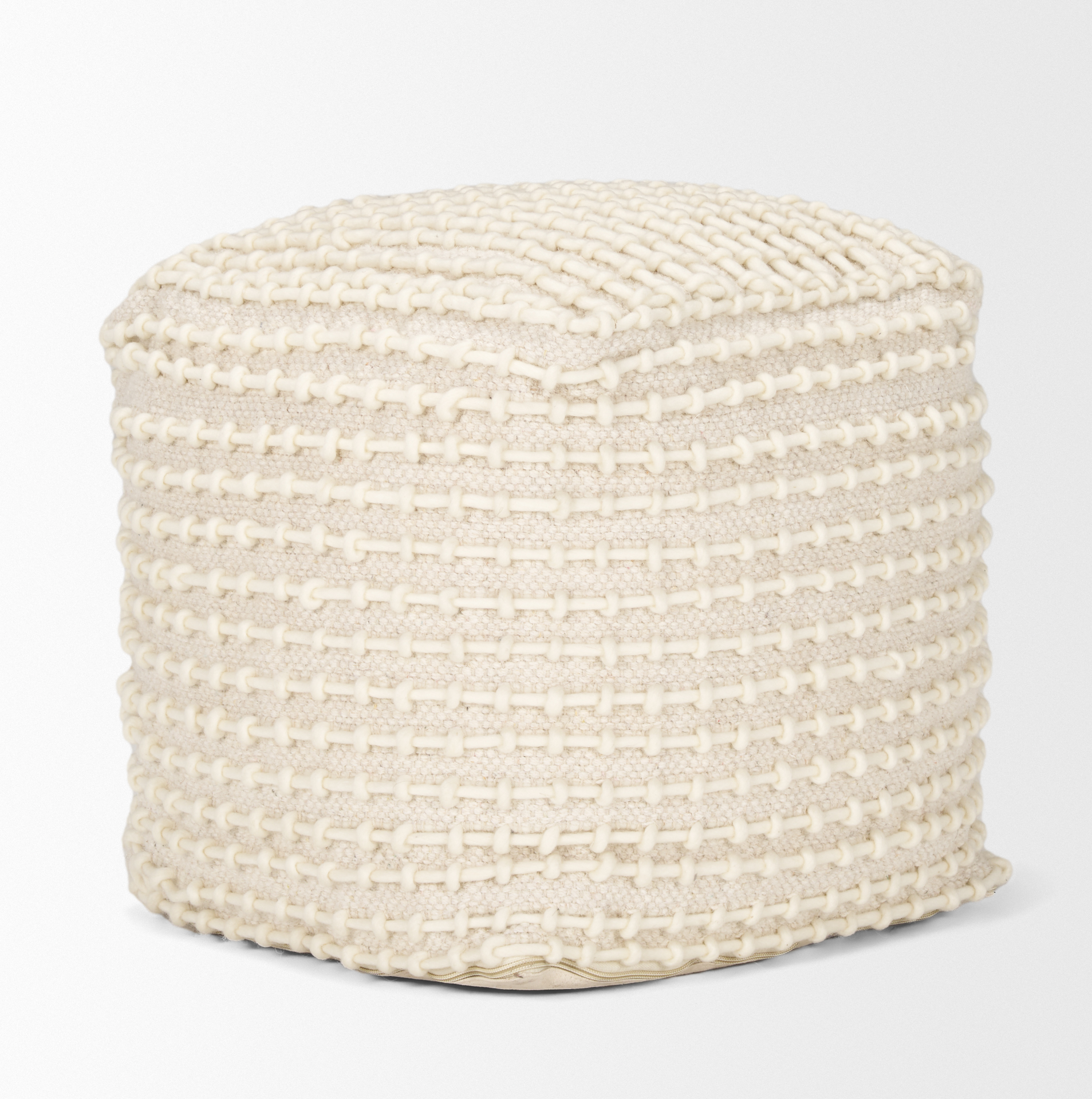 Mercana - Sakaye Pouf in Beige, Fabric