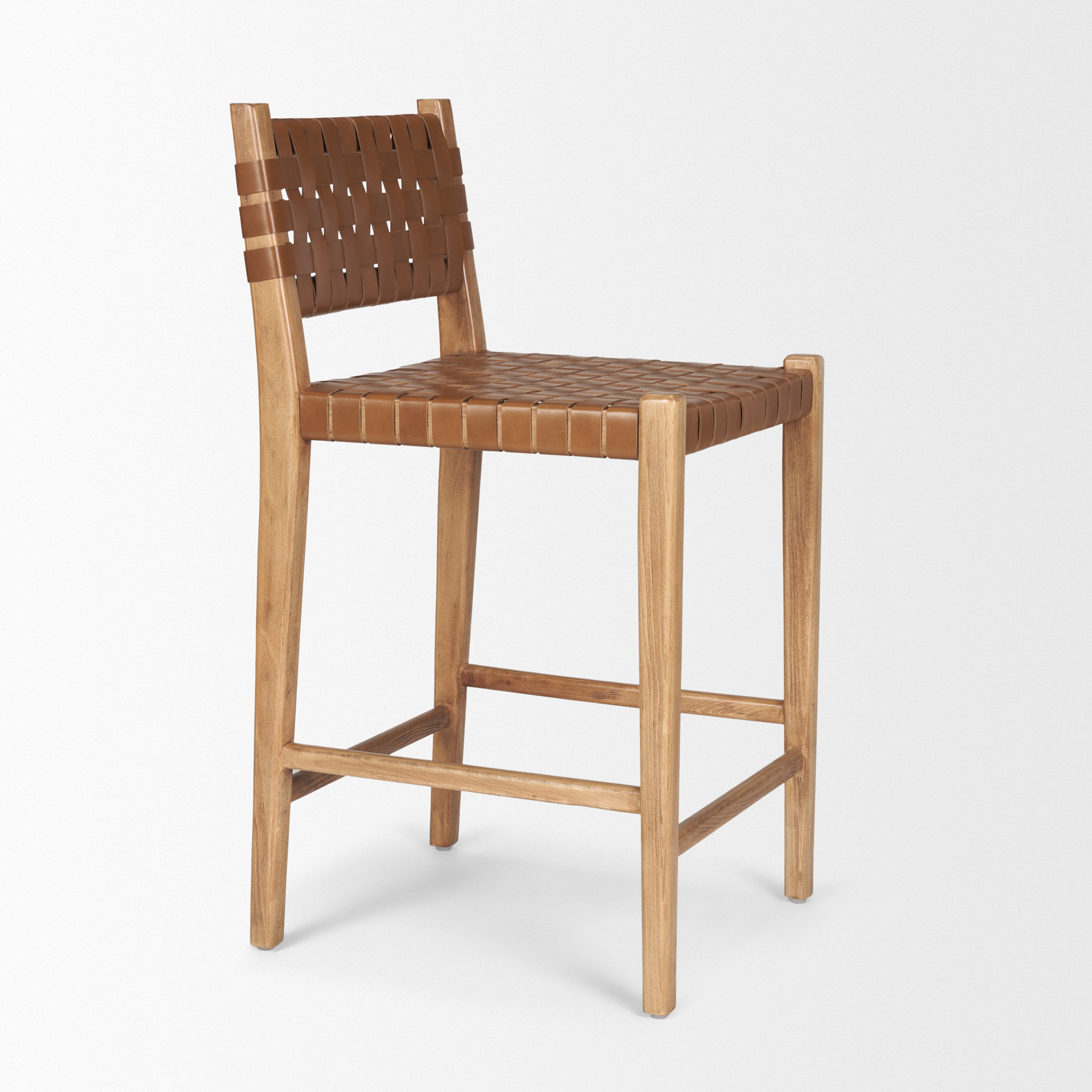 Mercana - Shane Leather Seat Bar/Counter Stool in Brown
