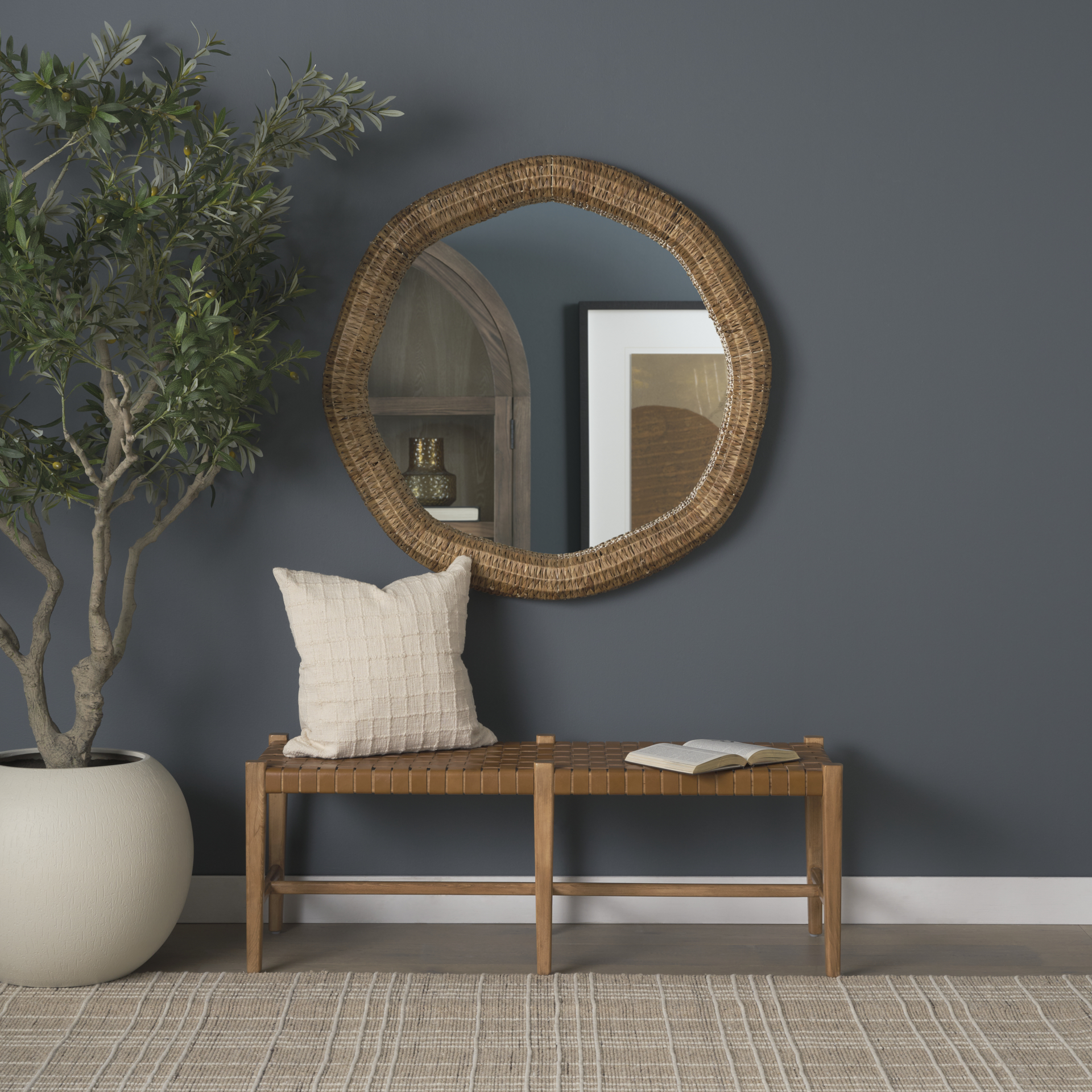 Mercana Shane Bench - Brown - Medium, Wood