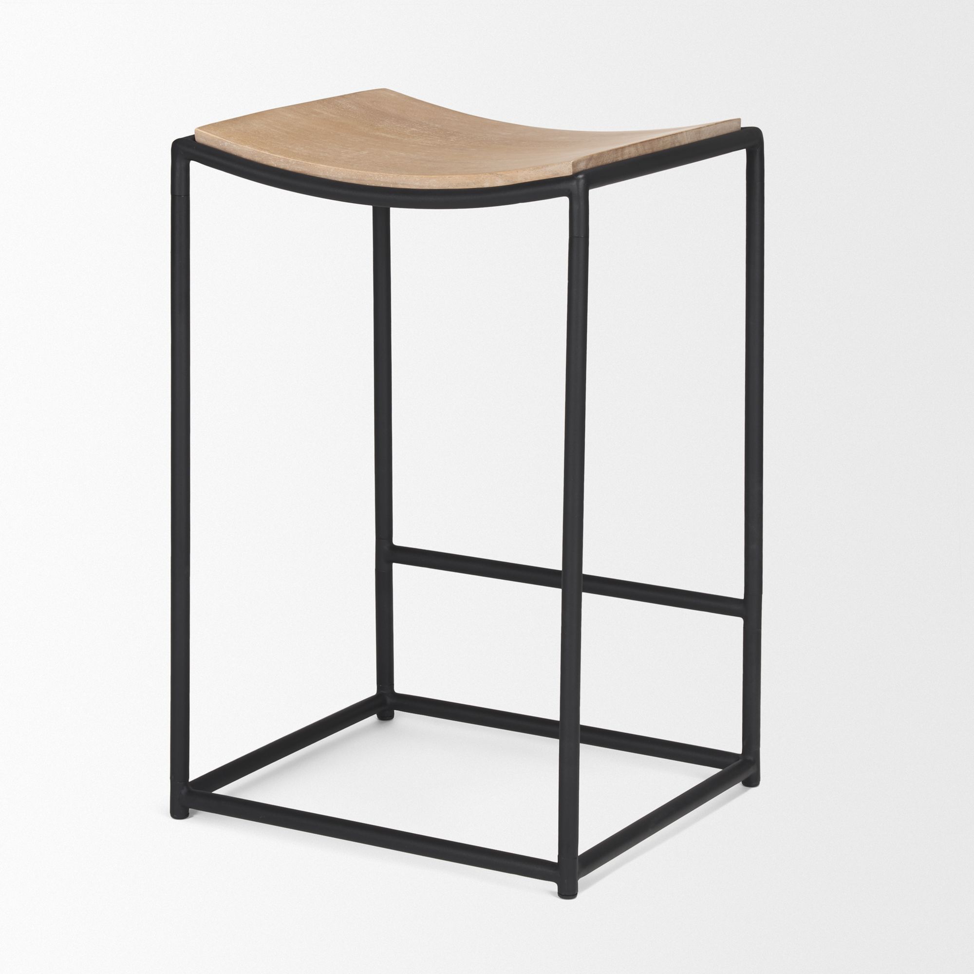 Mercana Taniel Counter Stool - Light Brown, Leather