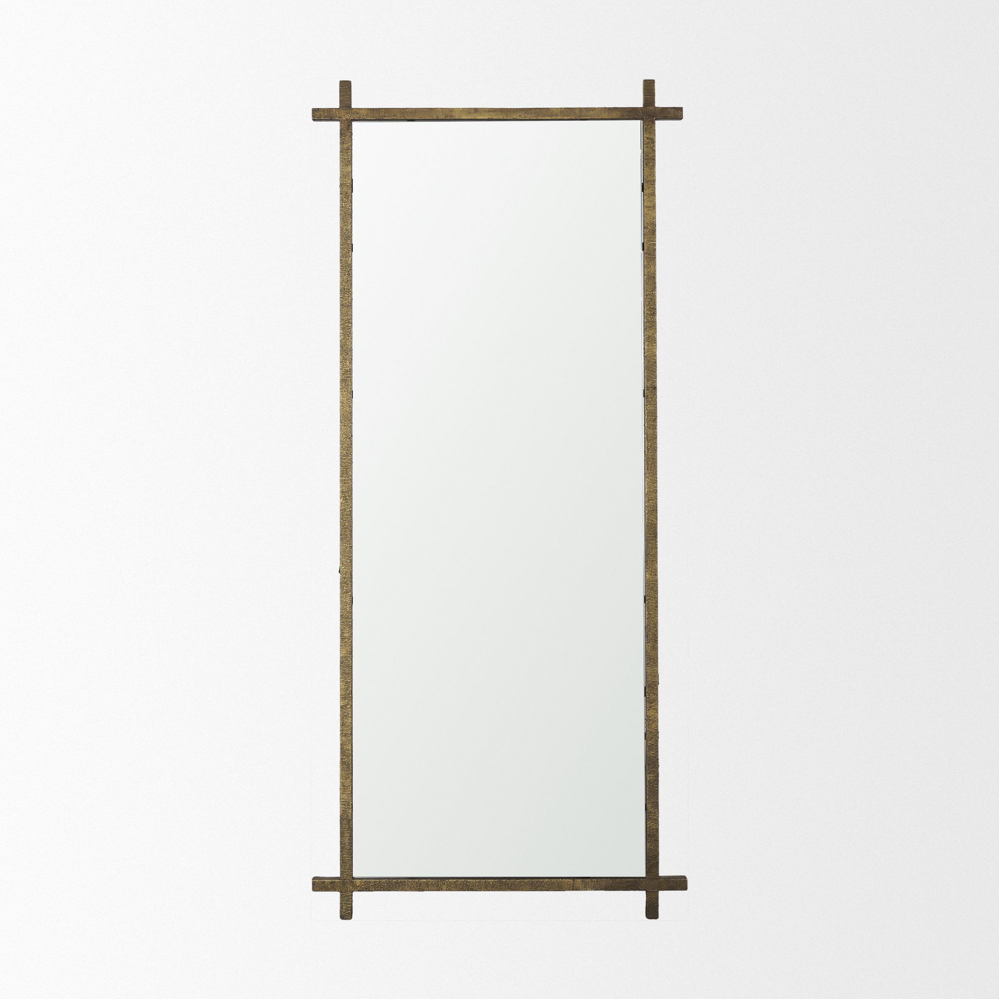Mercana Tori Metal Cross Frame Wall Mirror - Gold