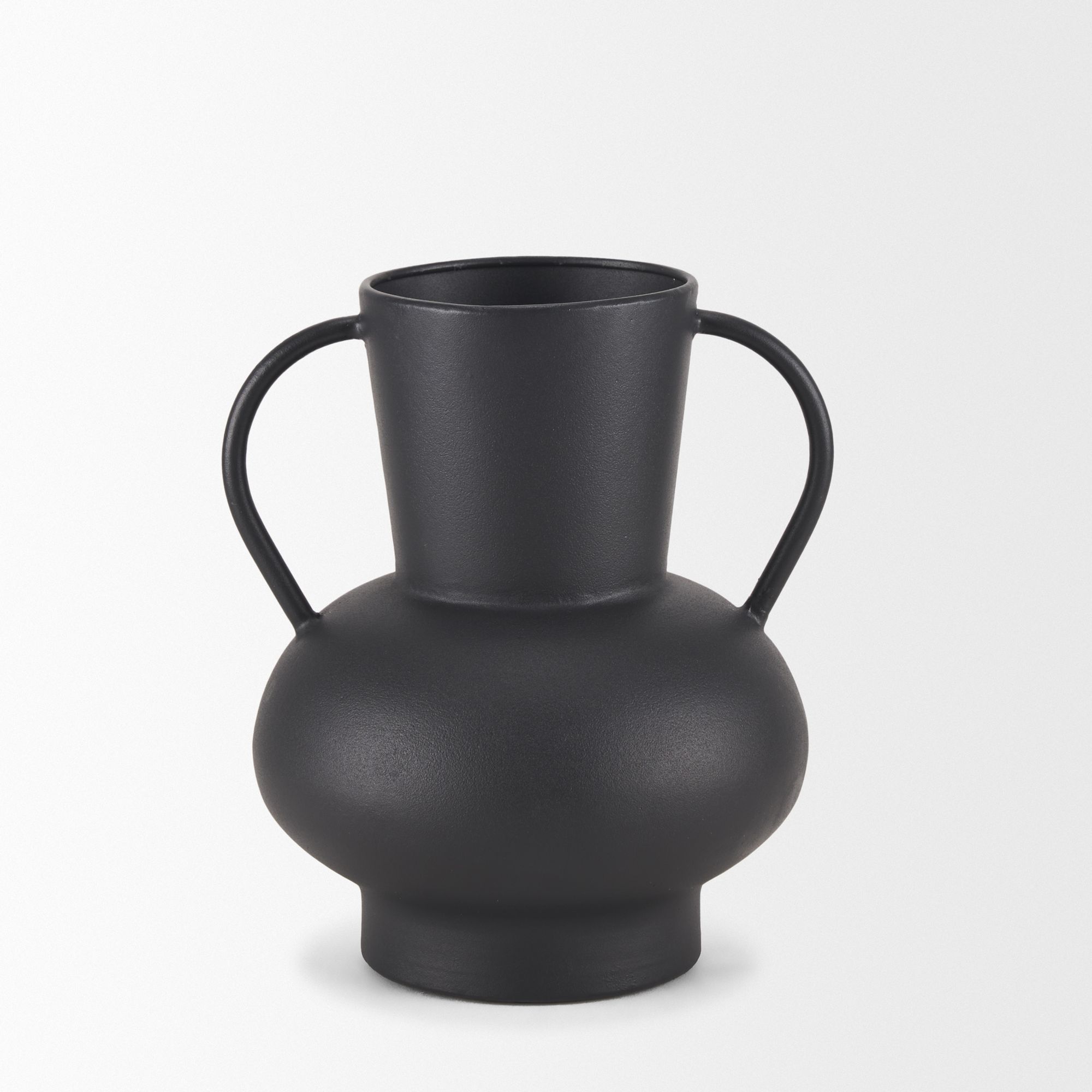 Mercana Tasya Small Metal Vase - Black